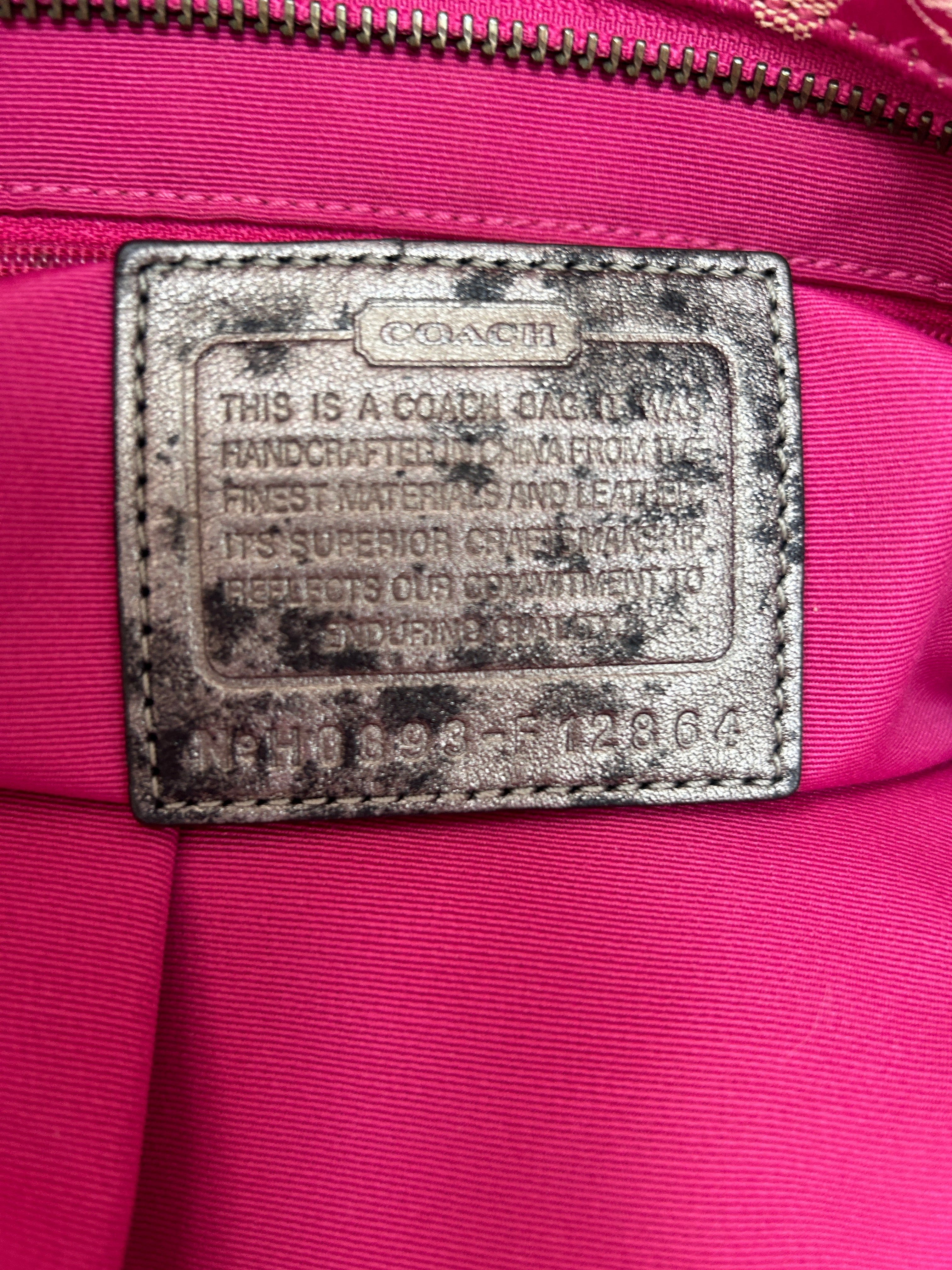 Vintage Coach patchwork tote shoulder bag