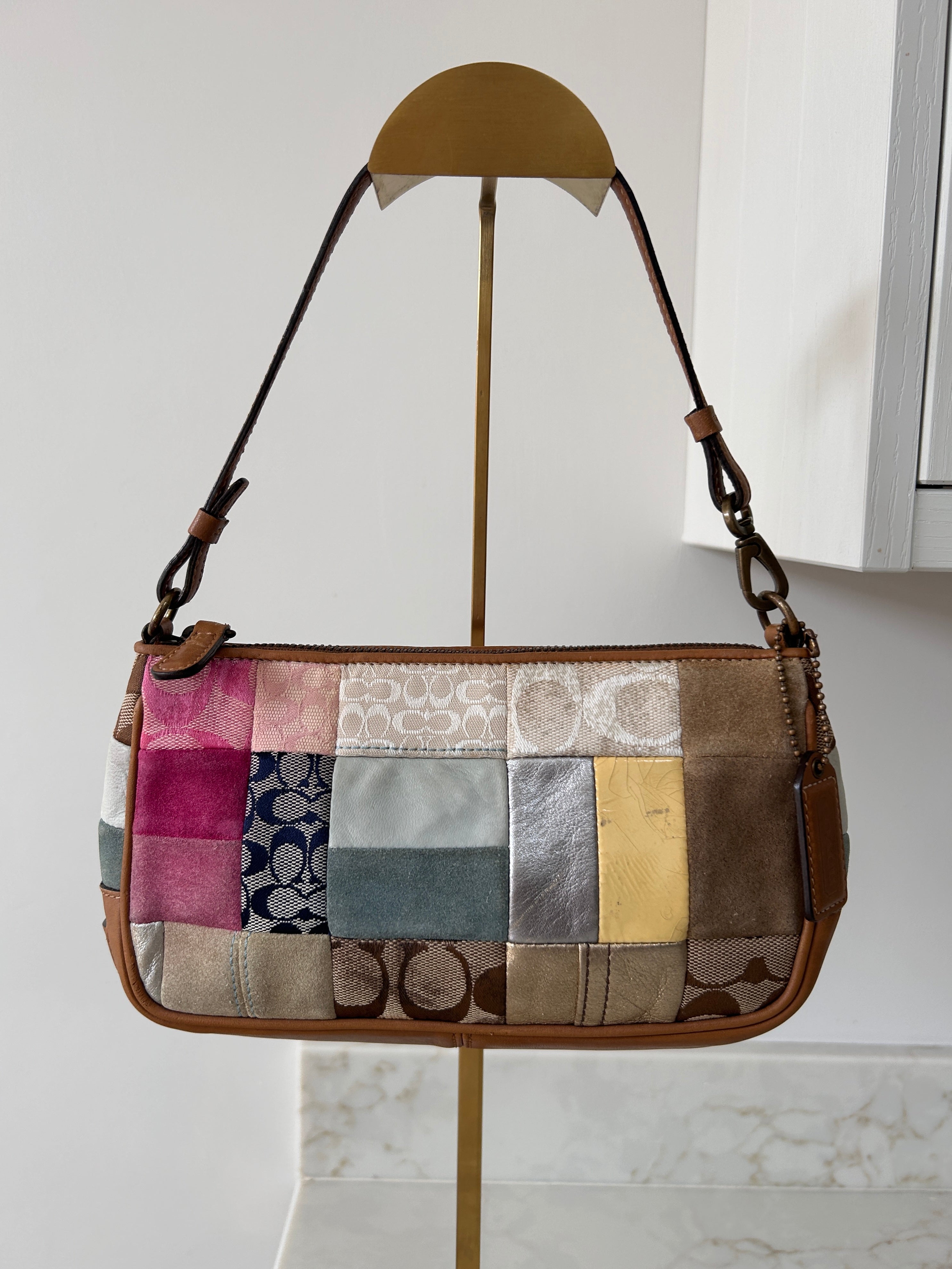 Vintage Coach mini patchwork shoulder bag