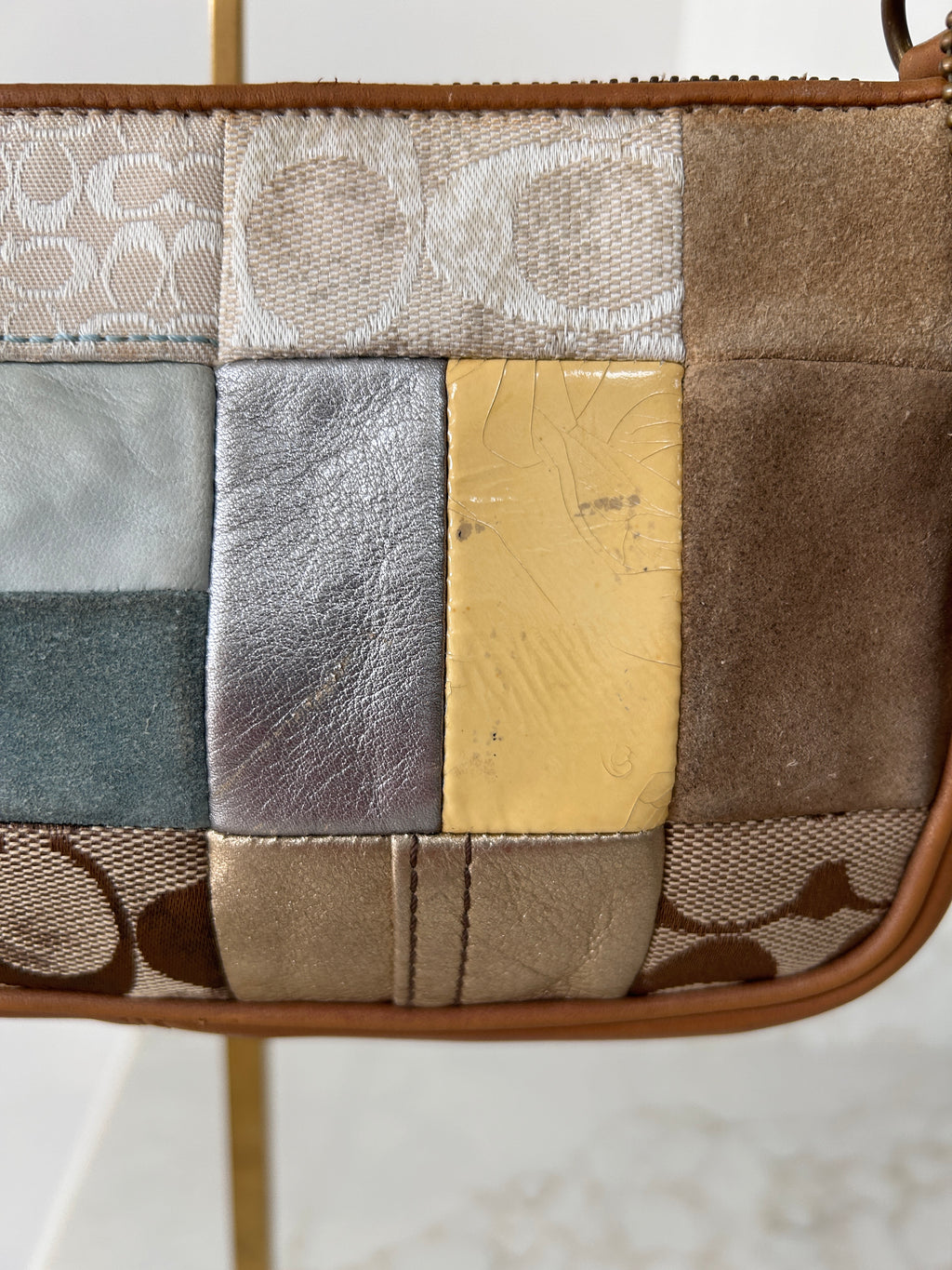 Vintage Coach mini patchwork shoulder bag