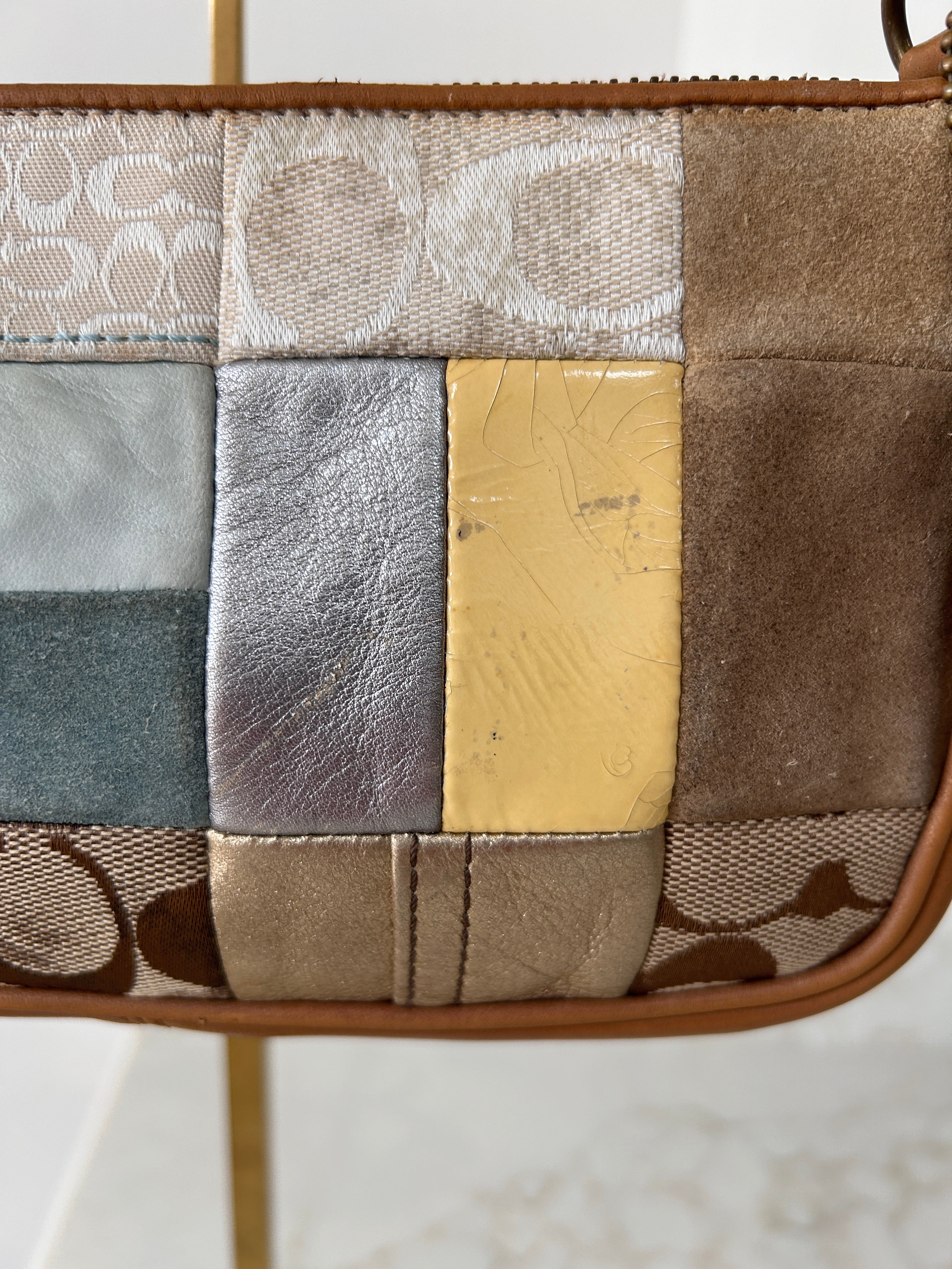 Vintage Coach mini patchwork shoulder bag
