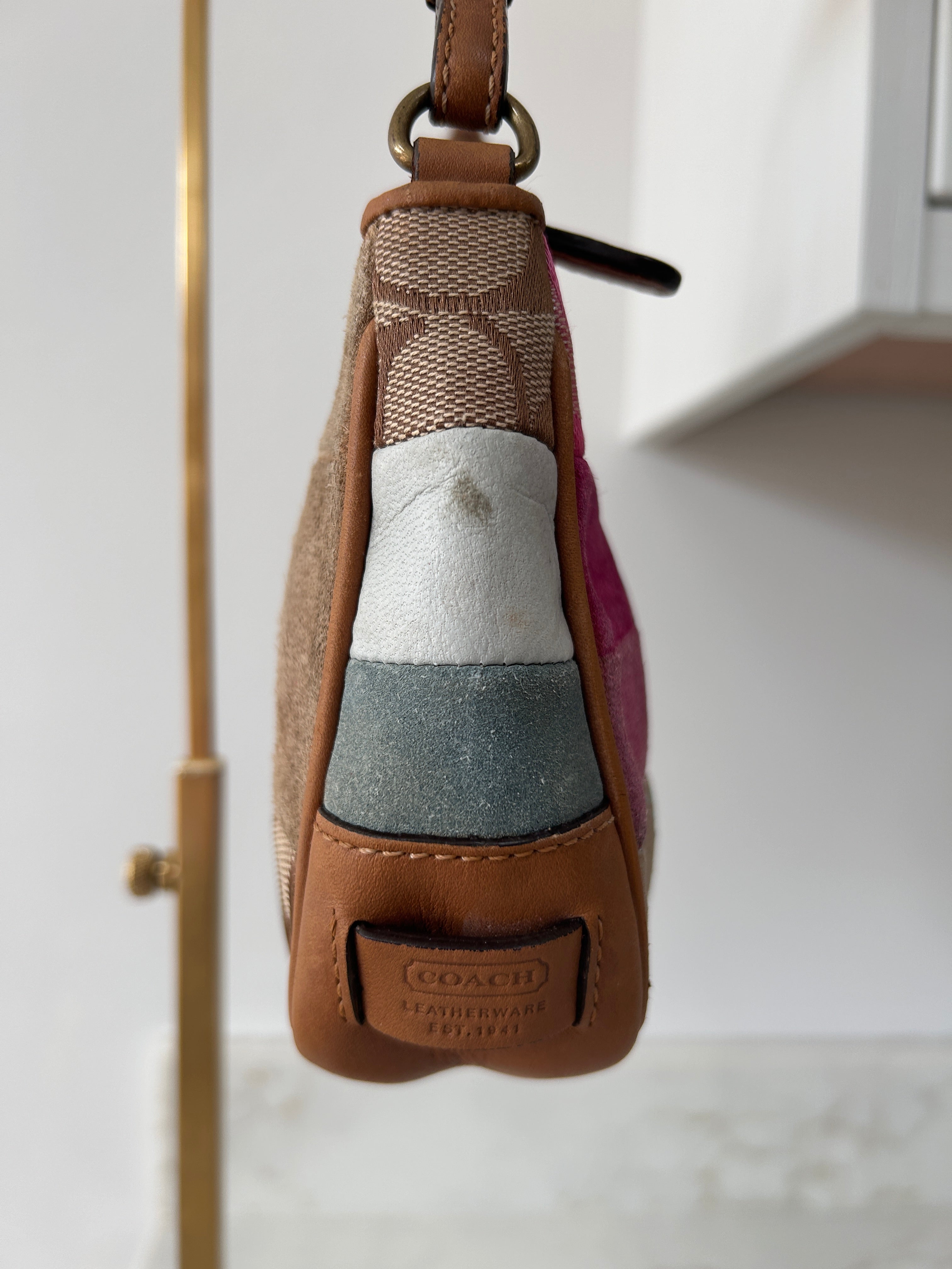 Vintage Coach mini patchwork shoulder bag