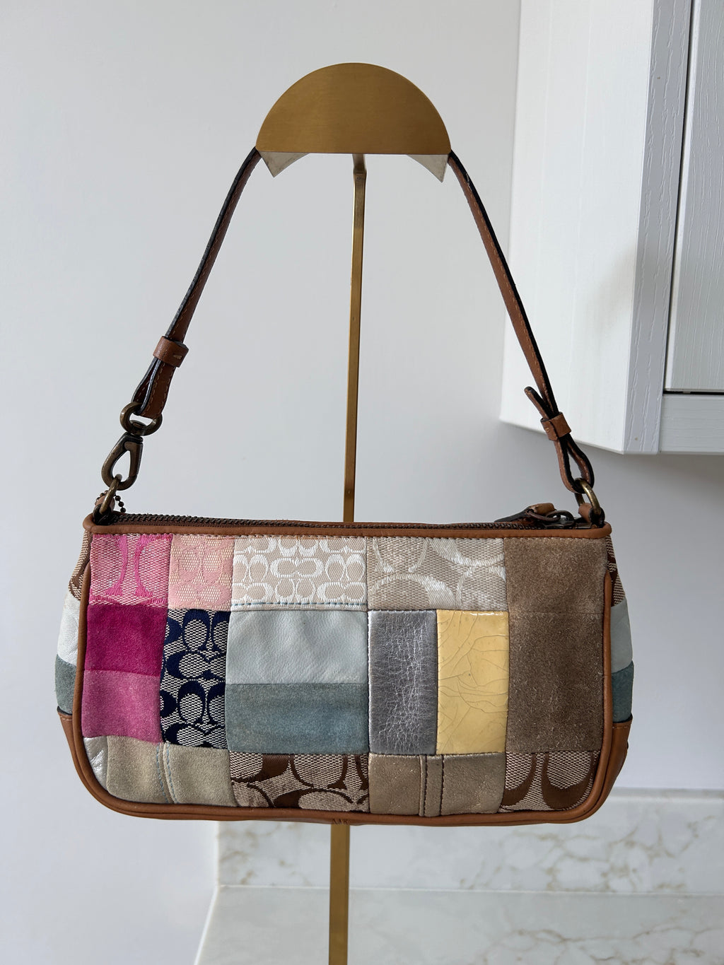 Vintage Coach mini patchwork shoulder bag