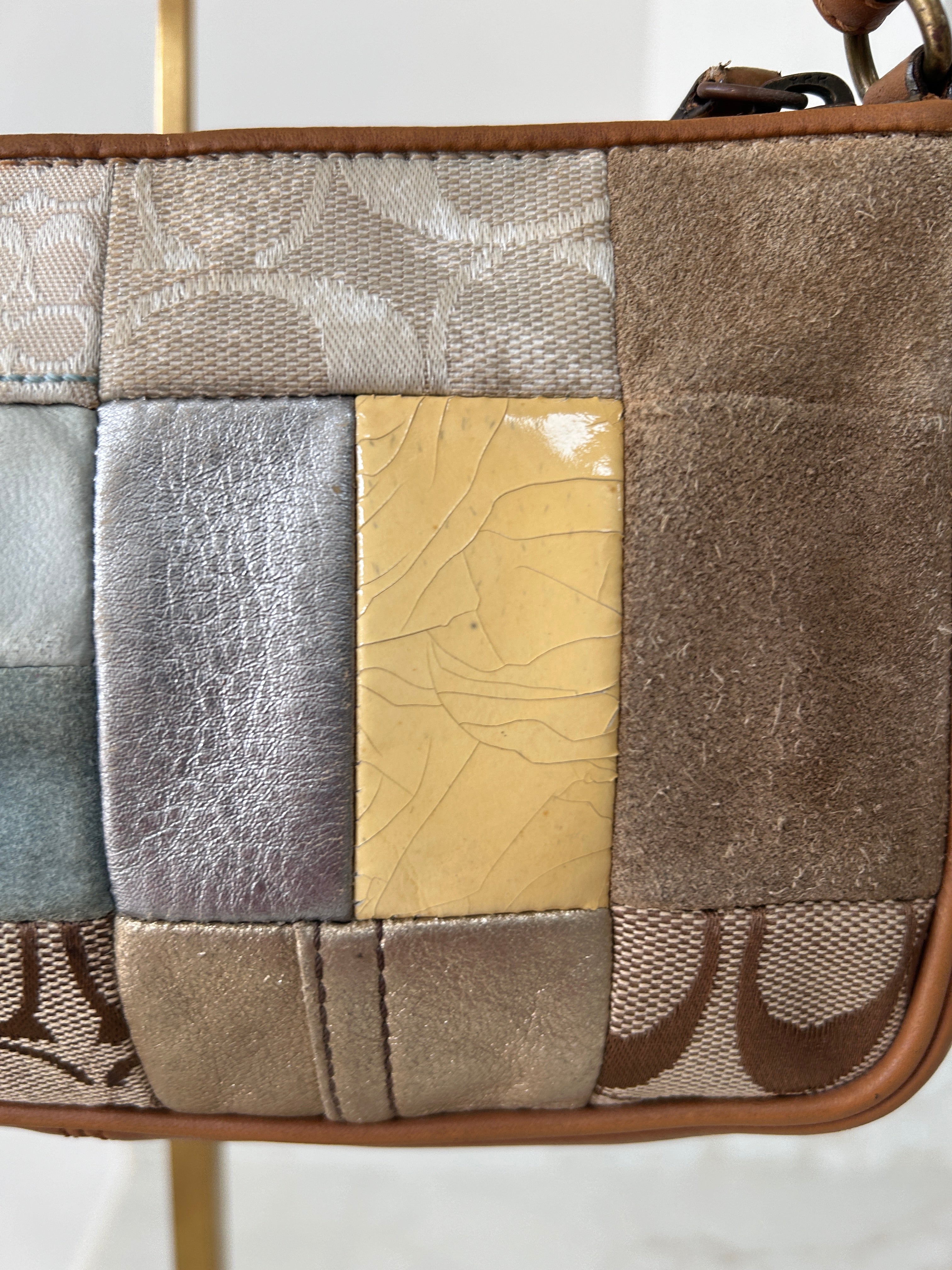 Vintage Coach mini patchwork shoulder bag