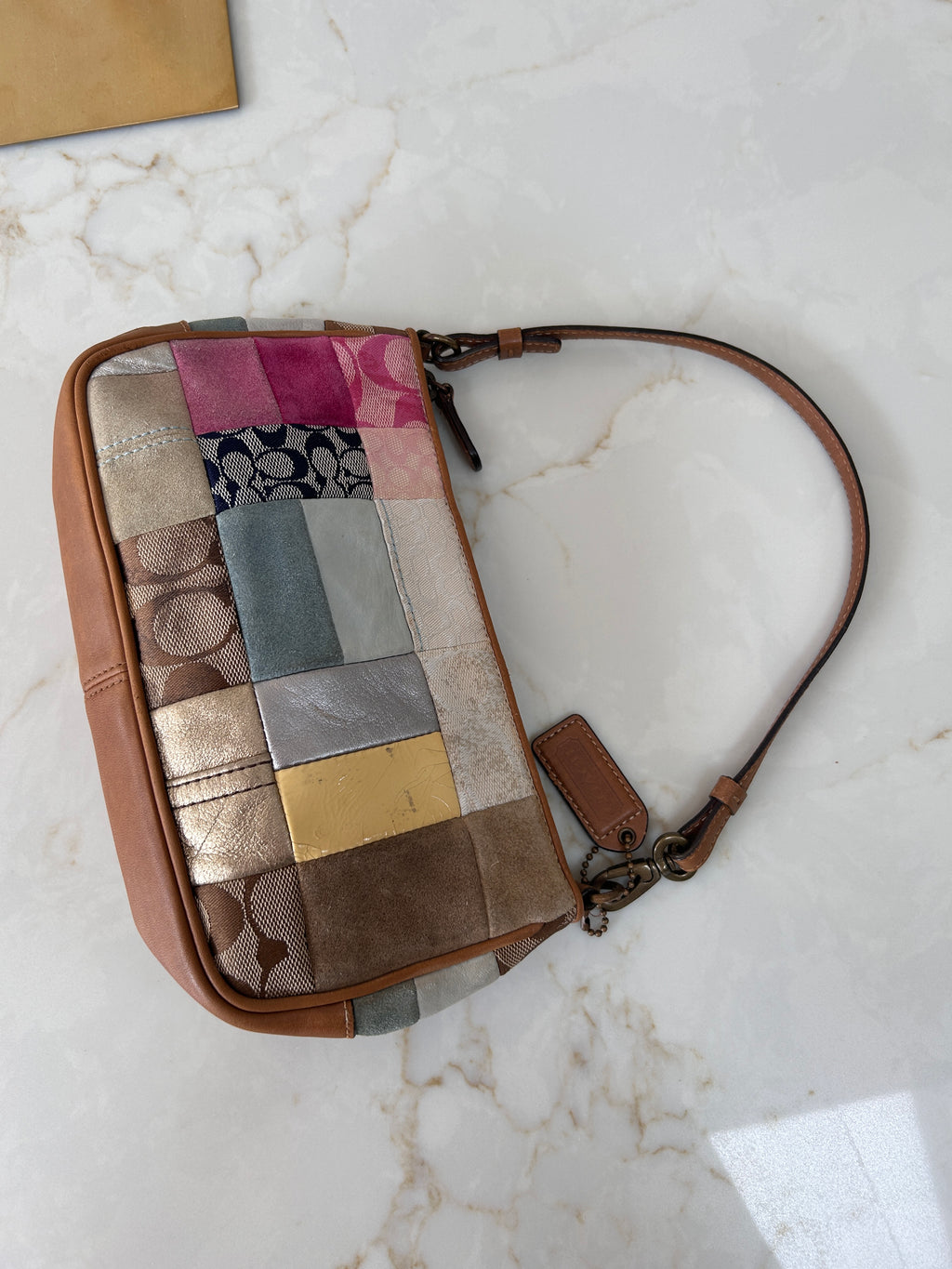 Vintage Coach mini patchwork shoulder bag
