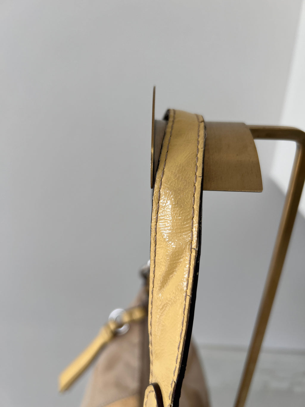 Vintage Coach yellow leather shoulder bag
