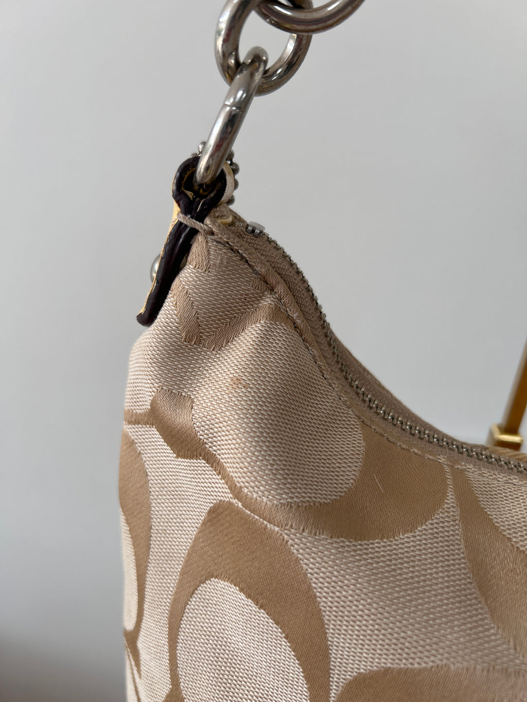 Vintage Coach yellow leather shoulder bag
