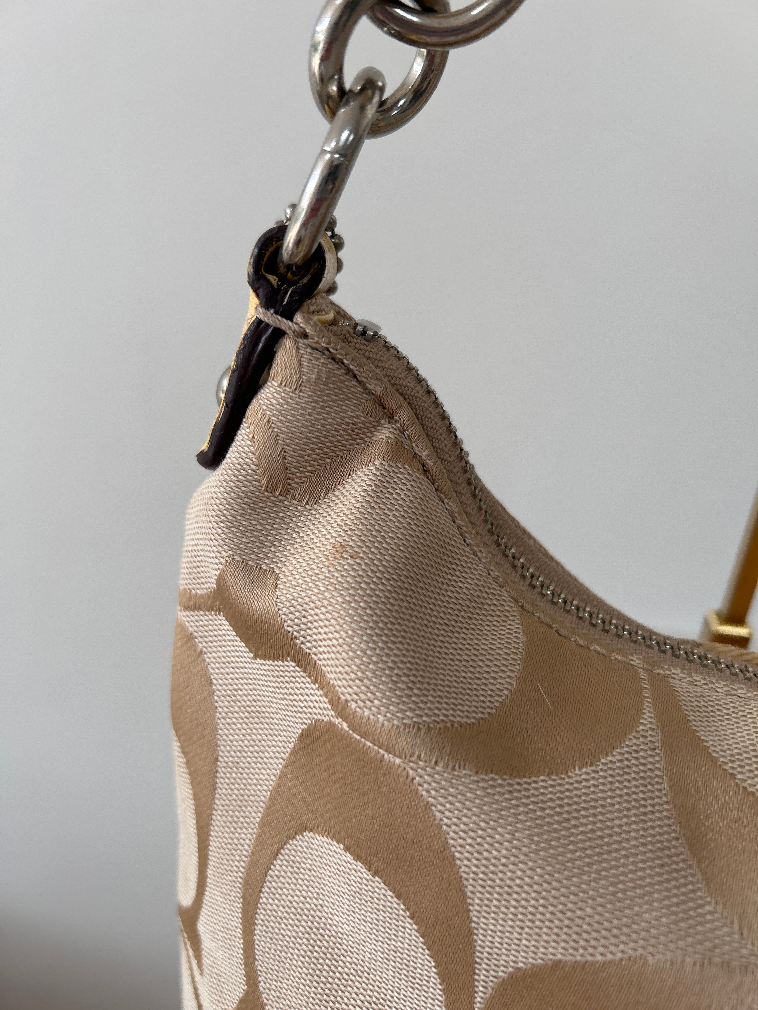 Vintage Coach yellow leather shoulder bag