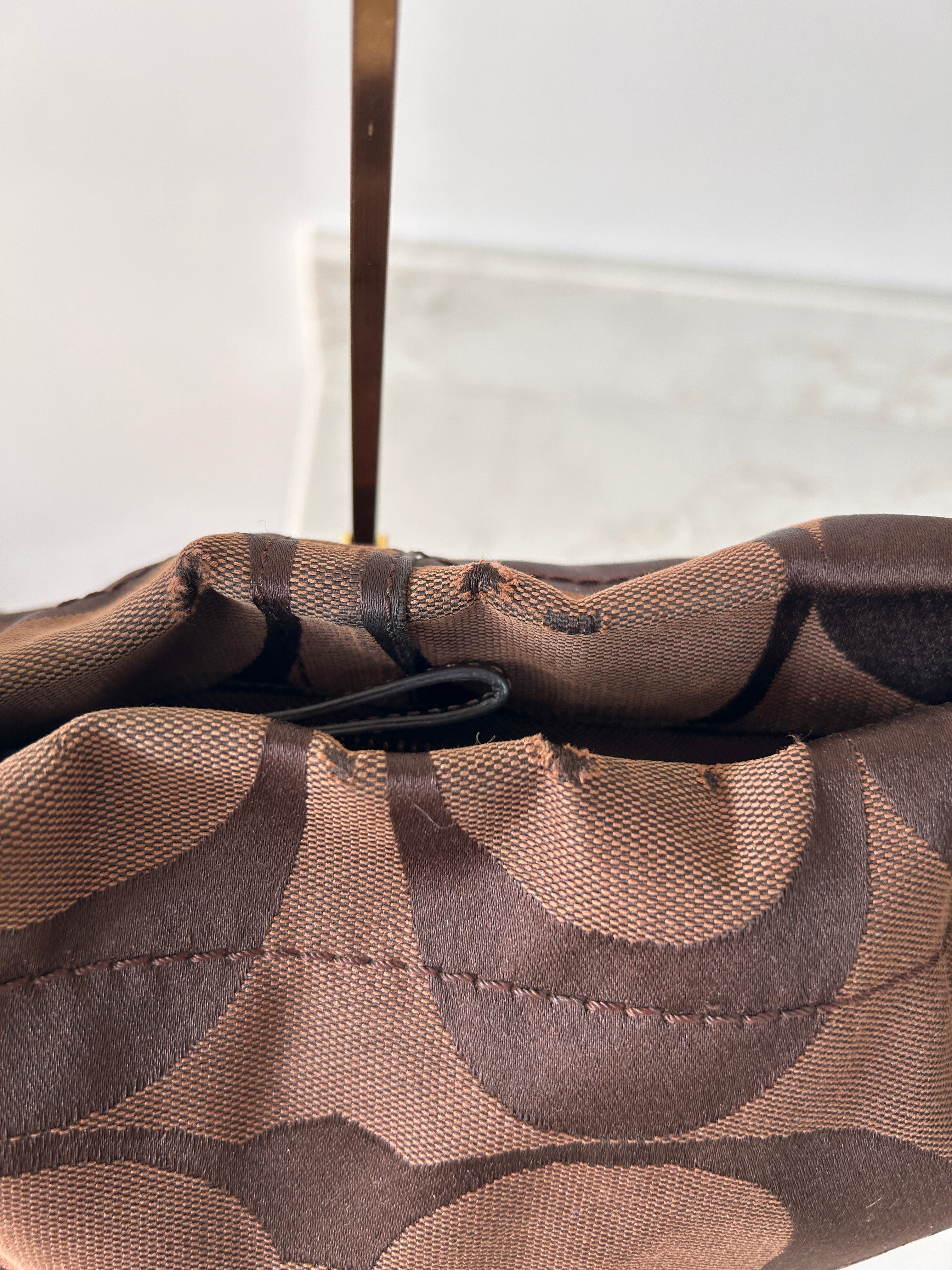 Vintage Coach chocolate brown shoulder bag