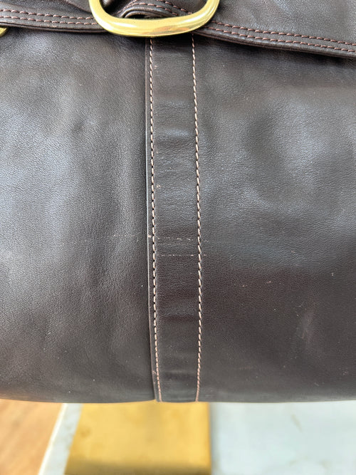 Vintage Coach brown leather bleecker shoulder bag