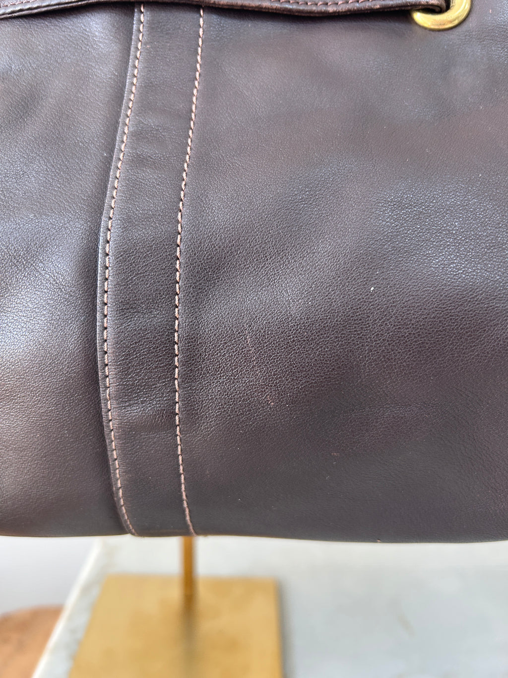 Vintage Coach brown leather bleecker shoulder bag