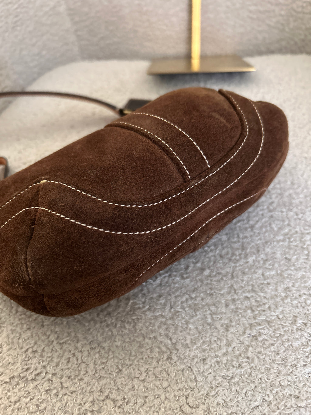 Vintage Coach brown suede Soho shoulder bag