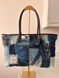 Vintage Coach Limited Edition Poppy denim patchwork shoulder bag
