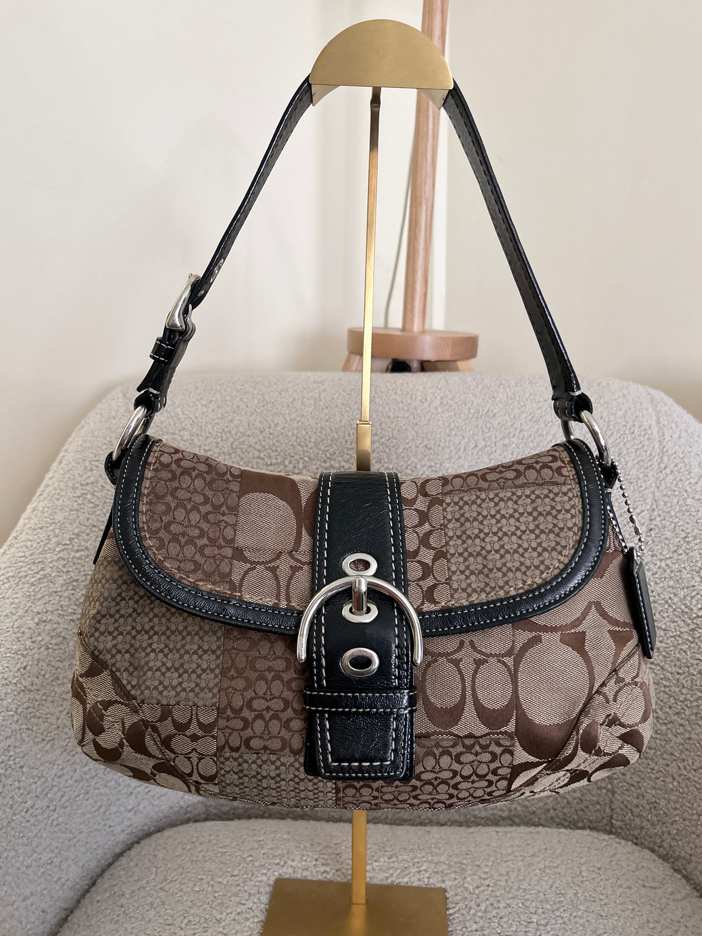 Vintage Coach Soho patchwork shoulder bag