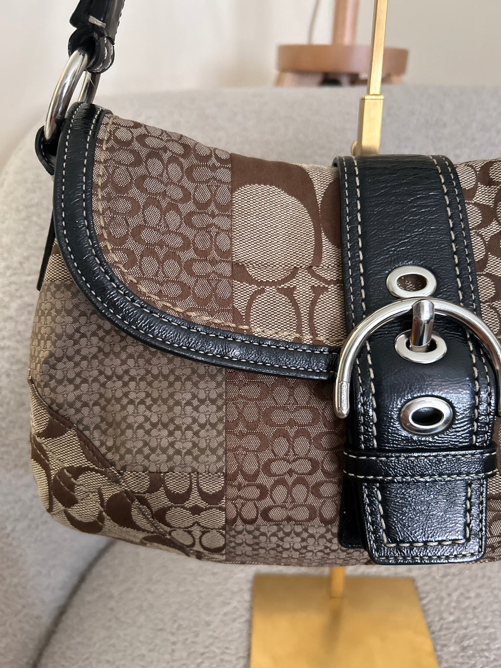 Vintage Coach Soho patchwork shoulder bag