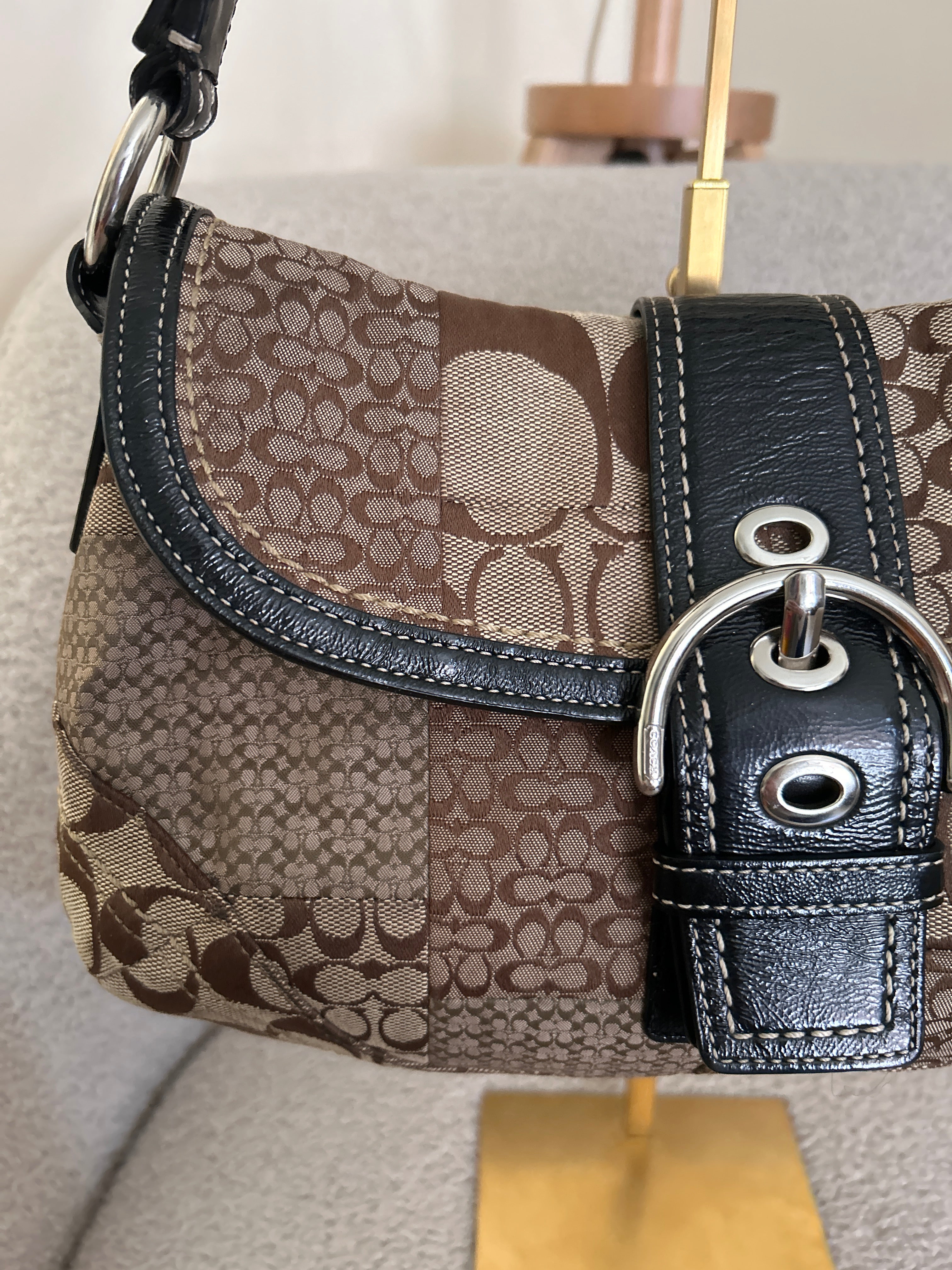 Vintage Coach Soho patchwork shoulder bag
