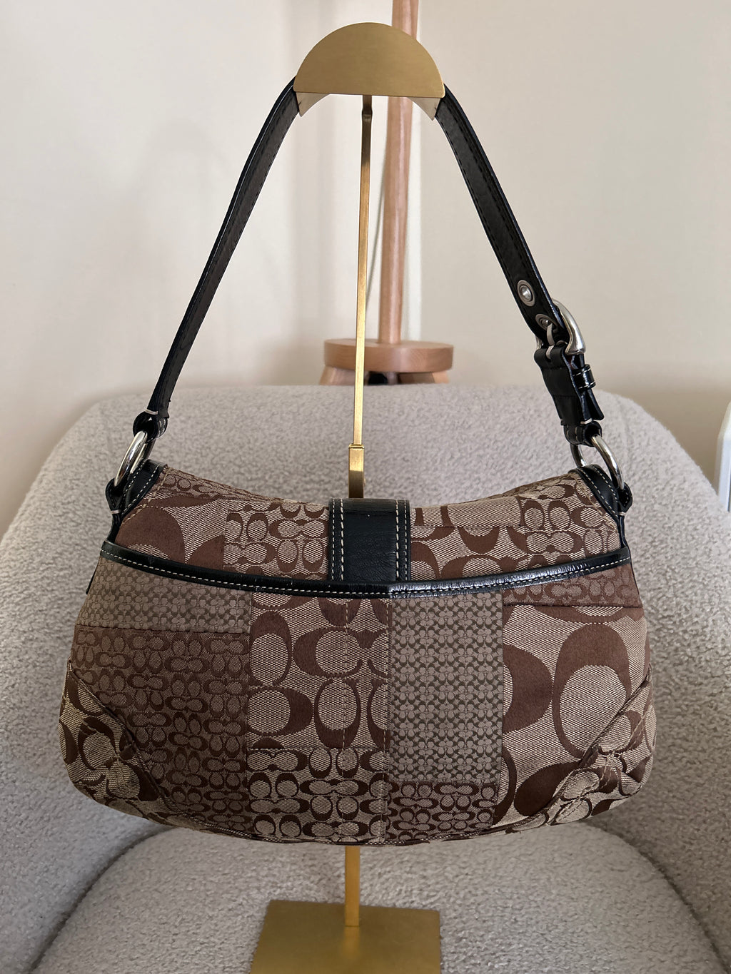 Vintage Coach Soho patchwork shoulder bag