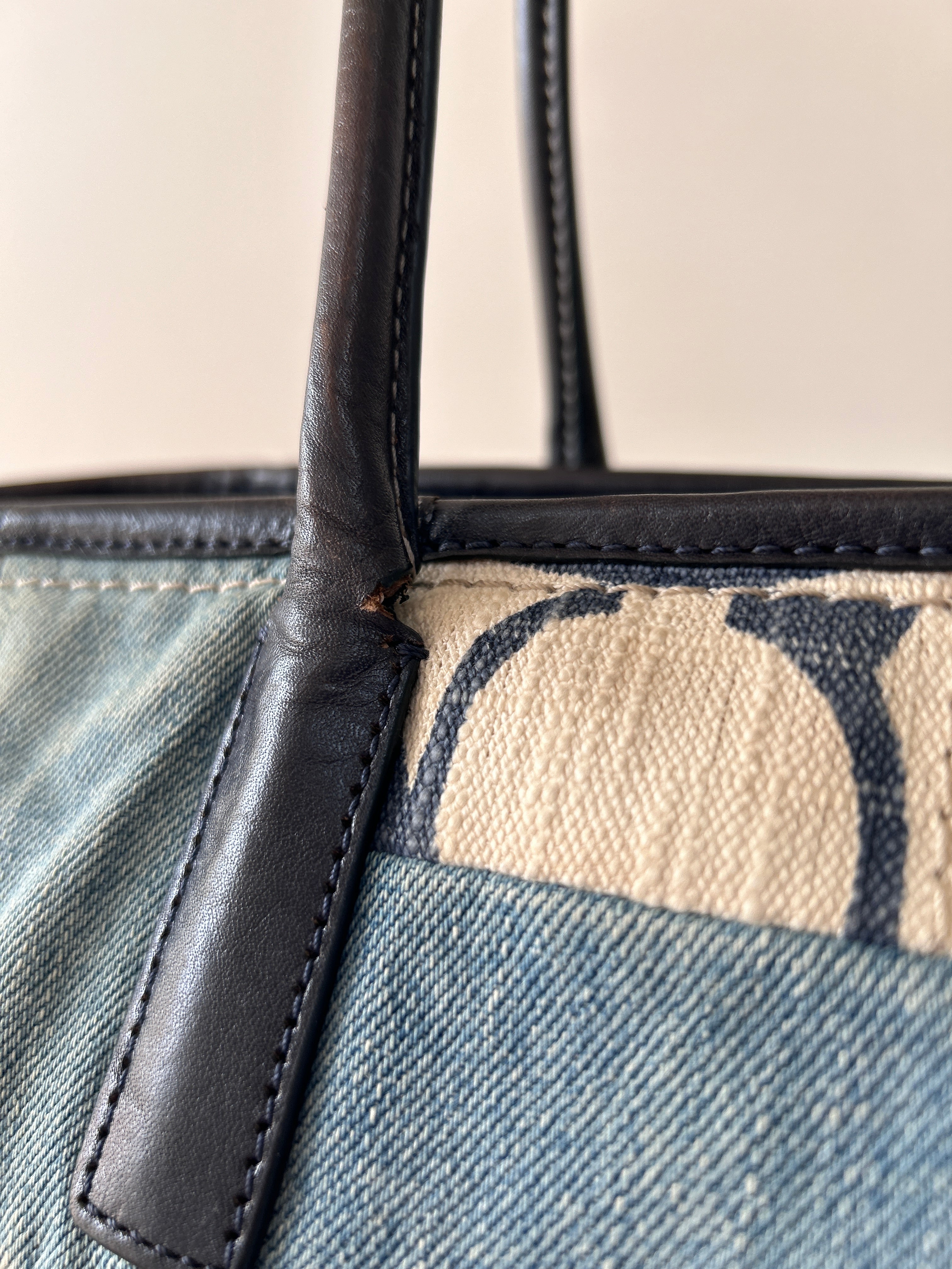 Vintage Coach Limited Edition Poppy denim patchwork shoulder bag