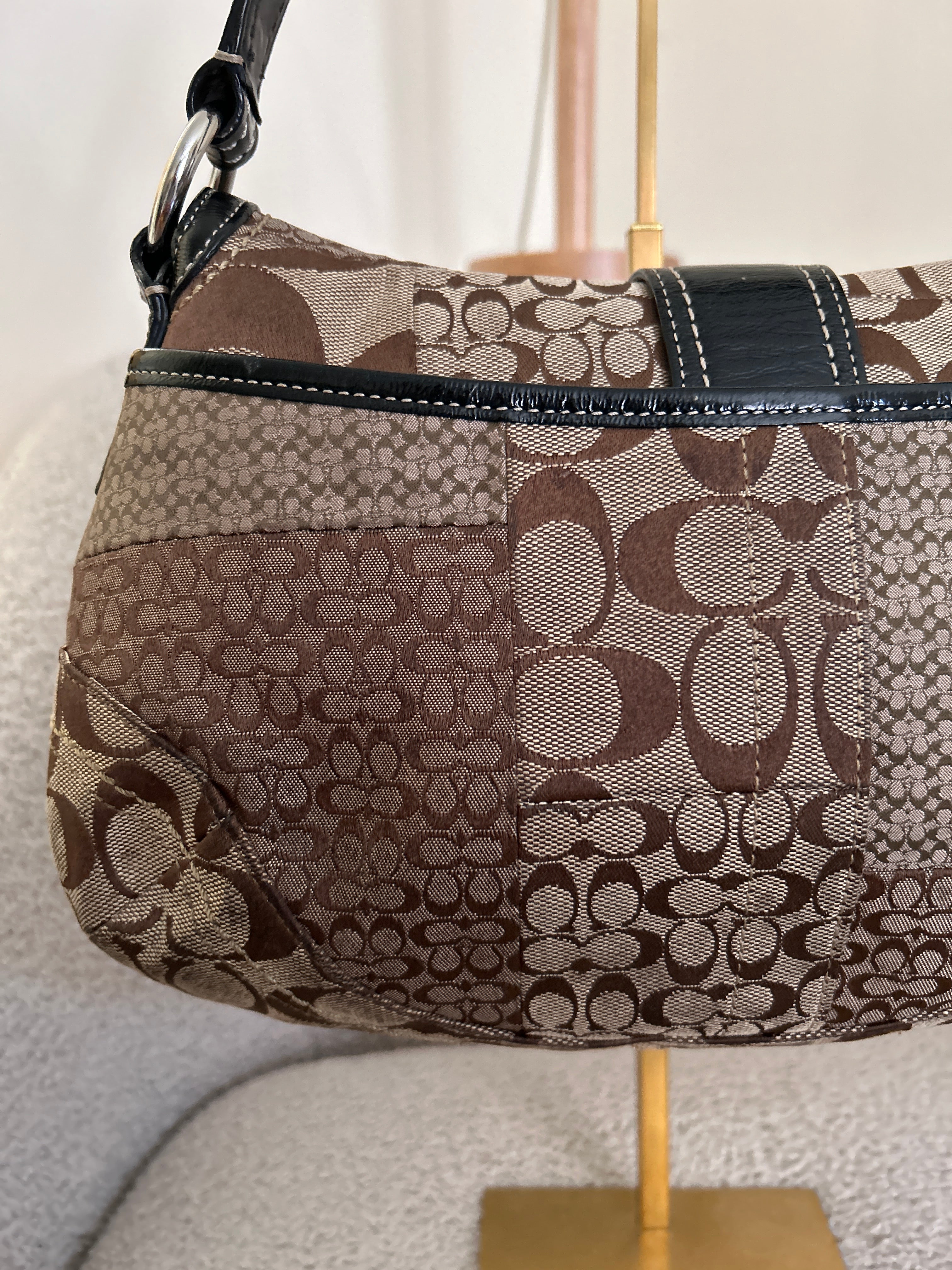 Vintage Coach Soho patchwork shoulder bag