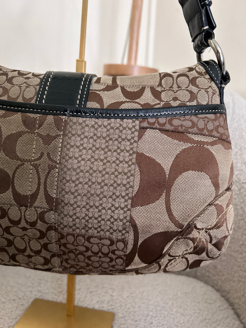Vintage Coach Soho patchwork shoulder bag