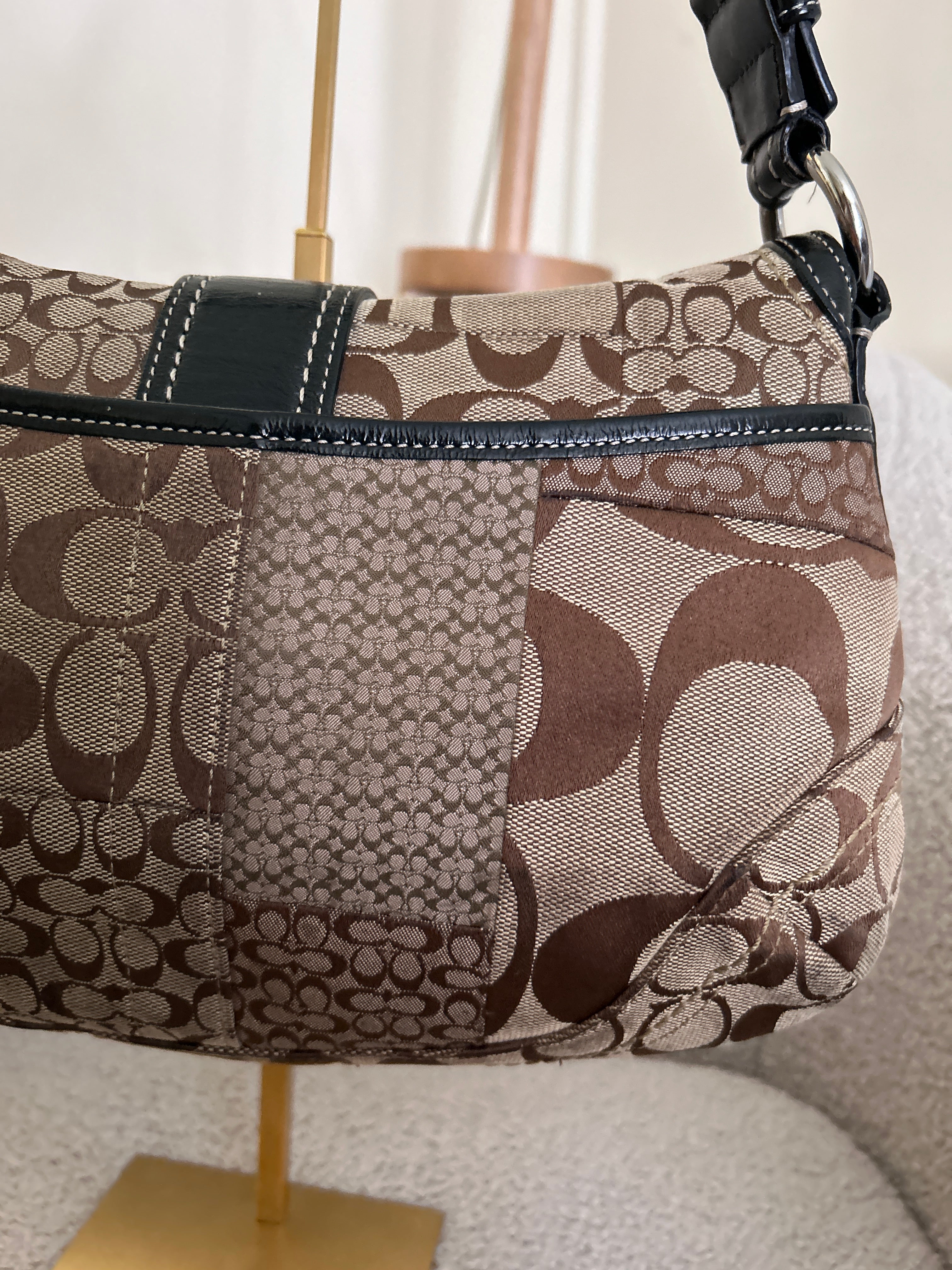 Vintage Coach Soho patchwork shoulder bag