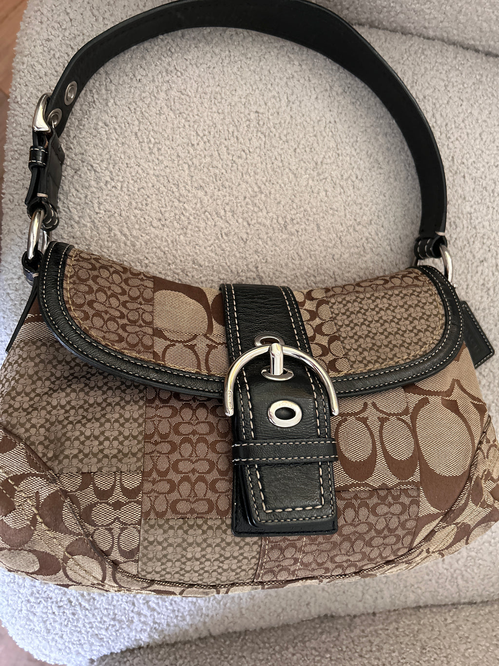 Vintage Coach Soho patchwork shoulder bag