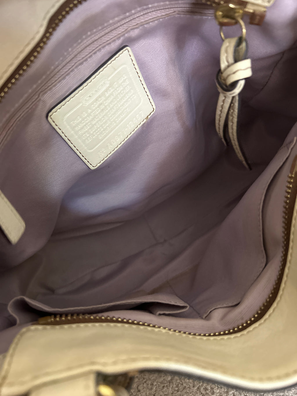 Vintage Coach signature monogram shoulder bag