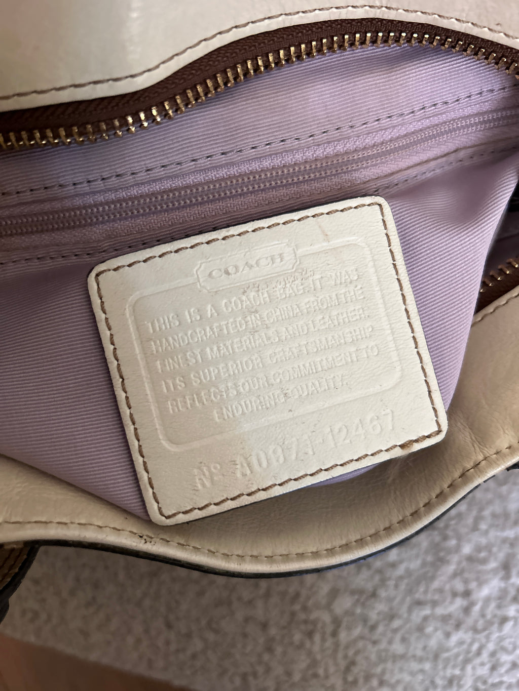 Vintage Coach signature monogram shoulder bag