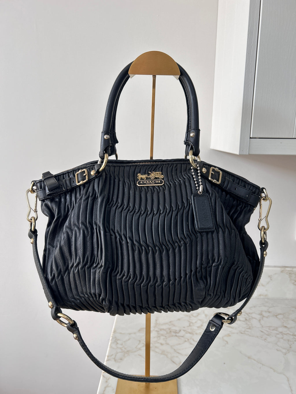 Vintage Coach black shoulder bag