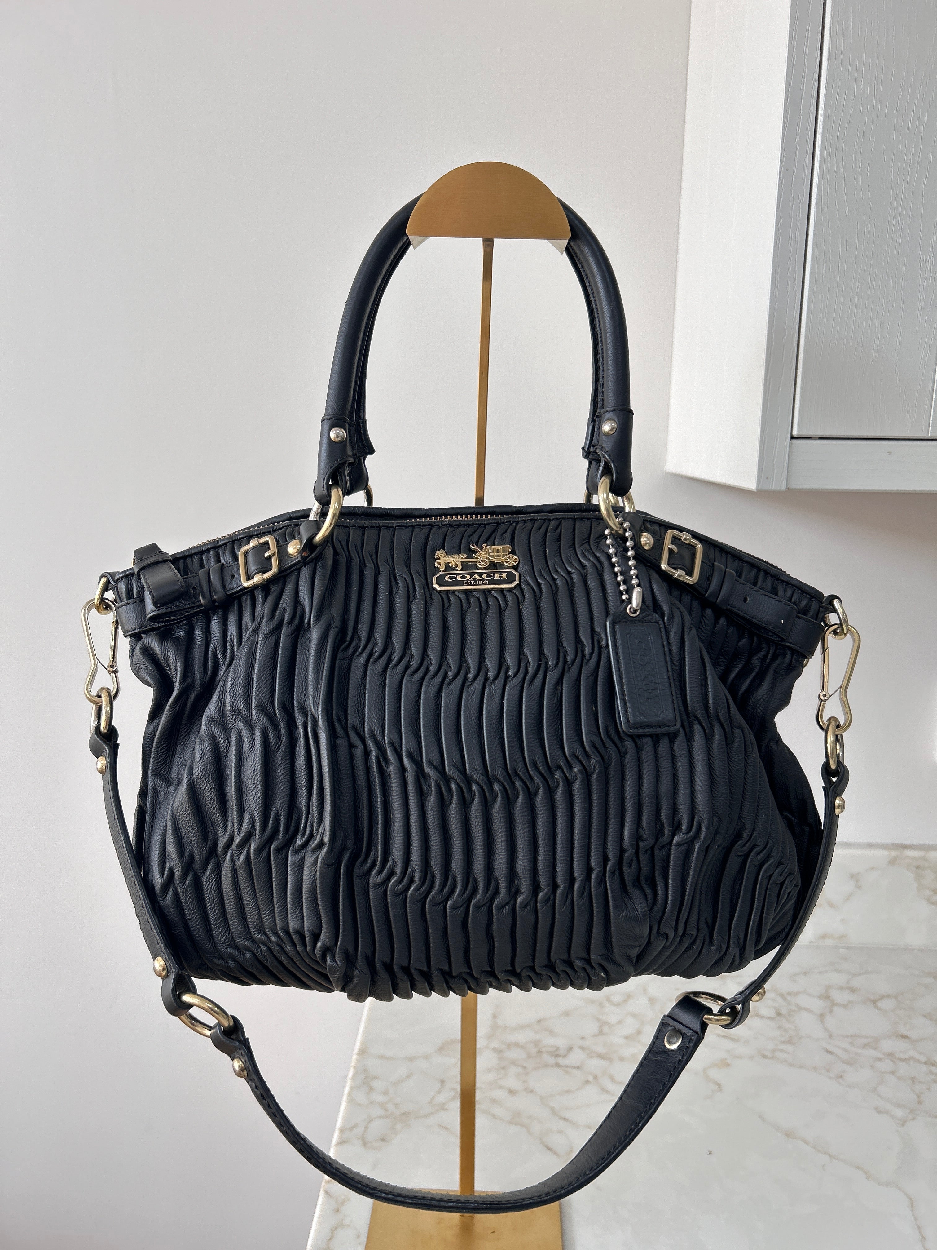 Vintage Coach black shoulder bag
