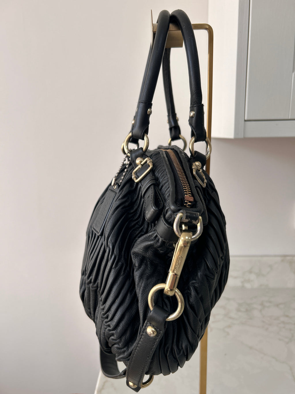 Vintage Coach black shoulder bag