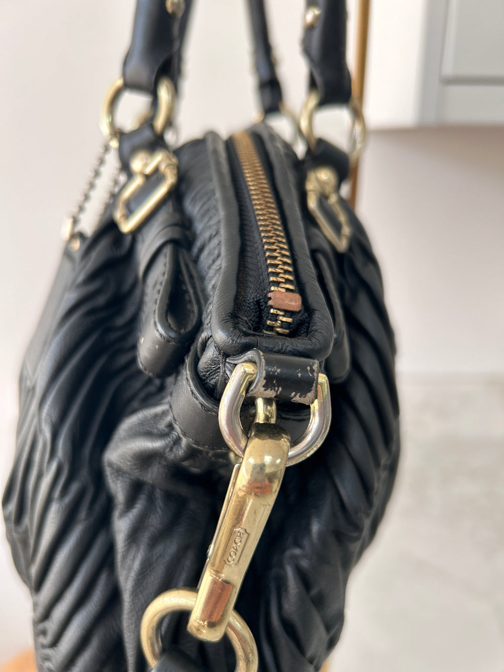 Vintage Coach black shoulder bag