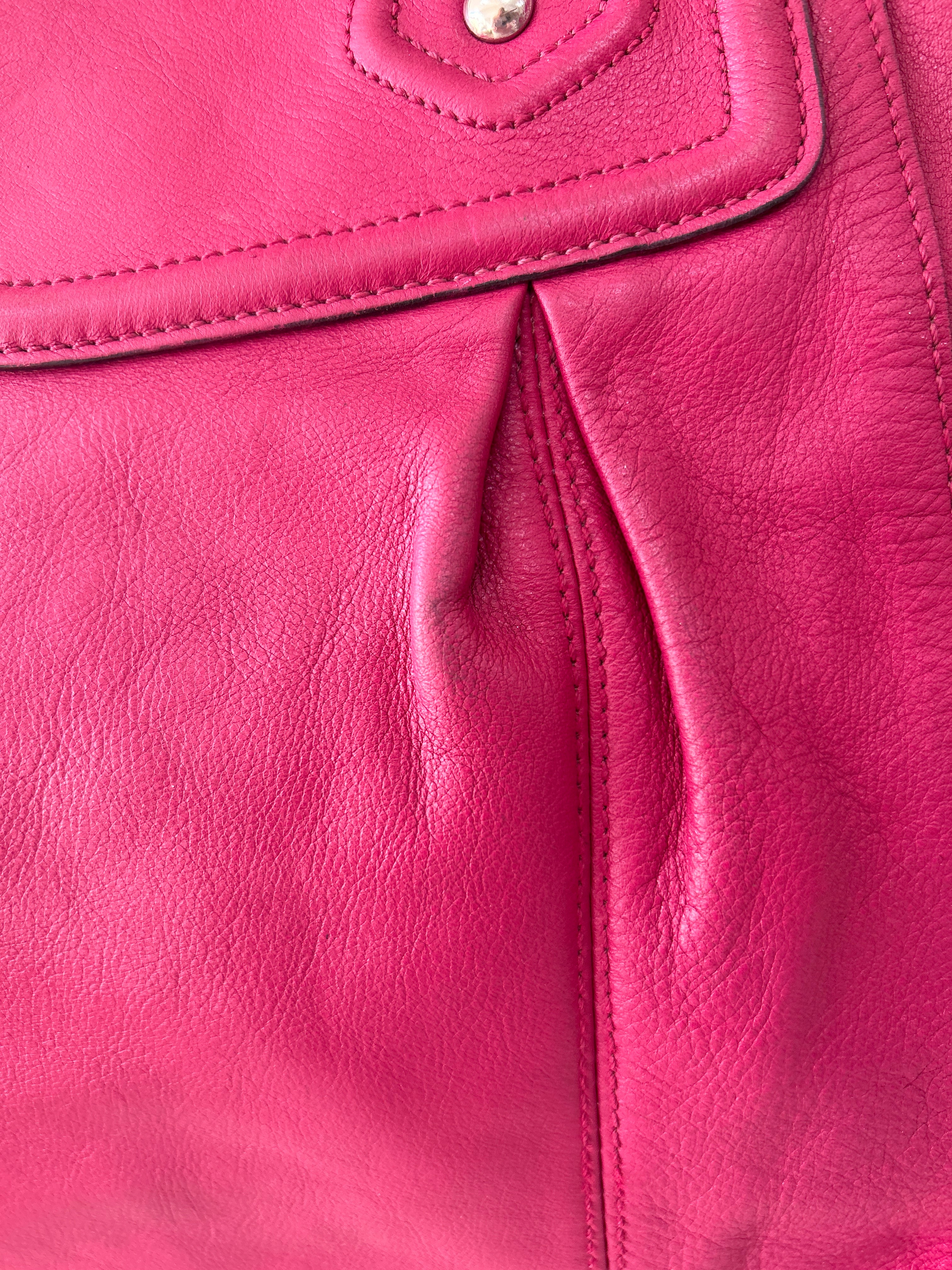 Vintage Coach pink leather shoulder bag