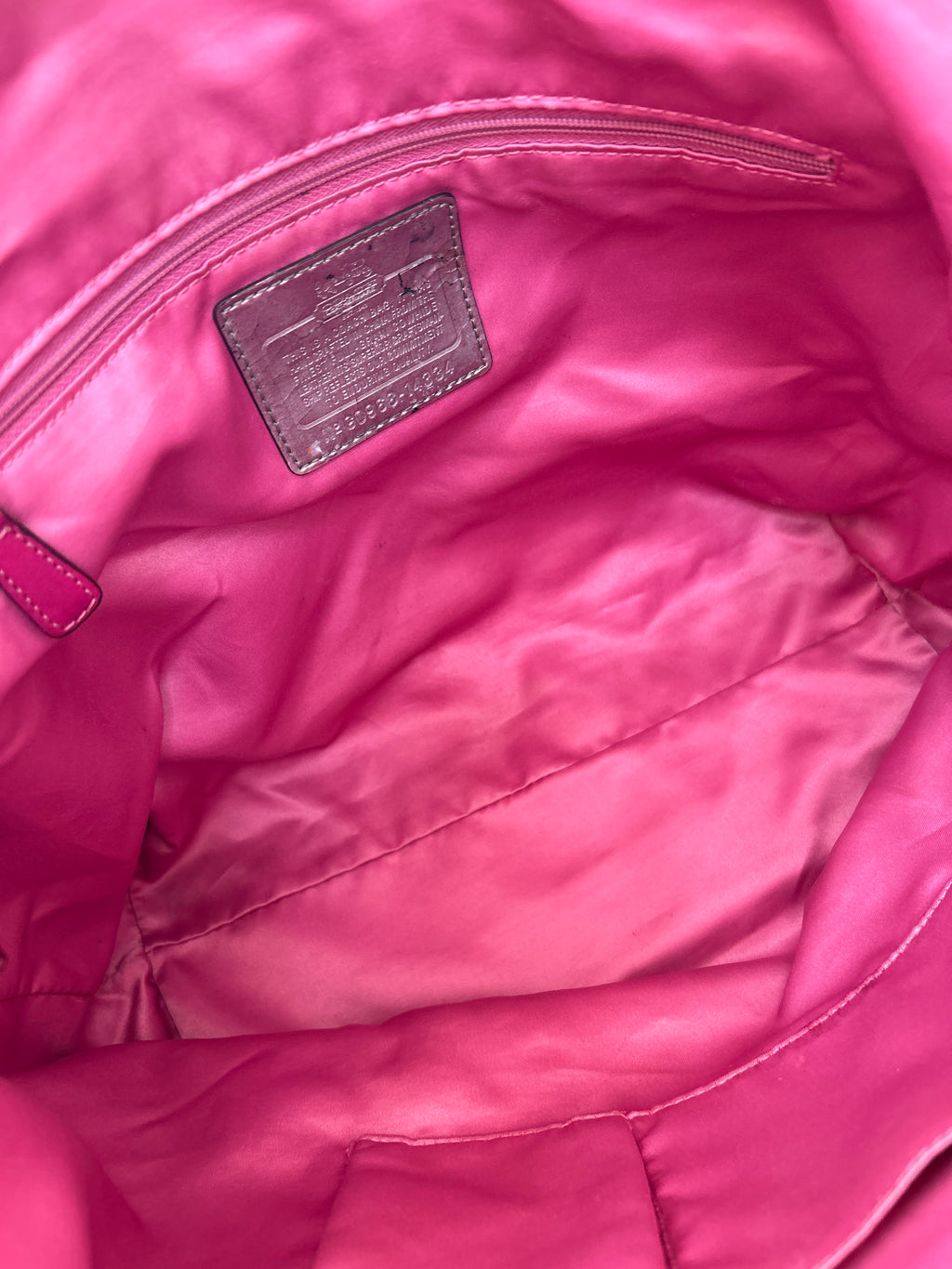 Vintage Coach pink leather shoulder bag
