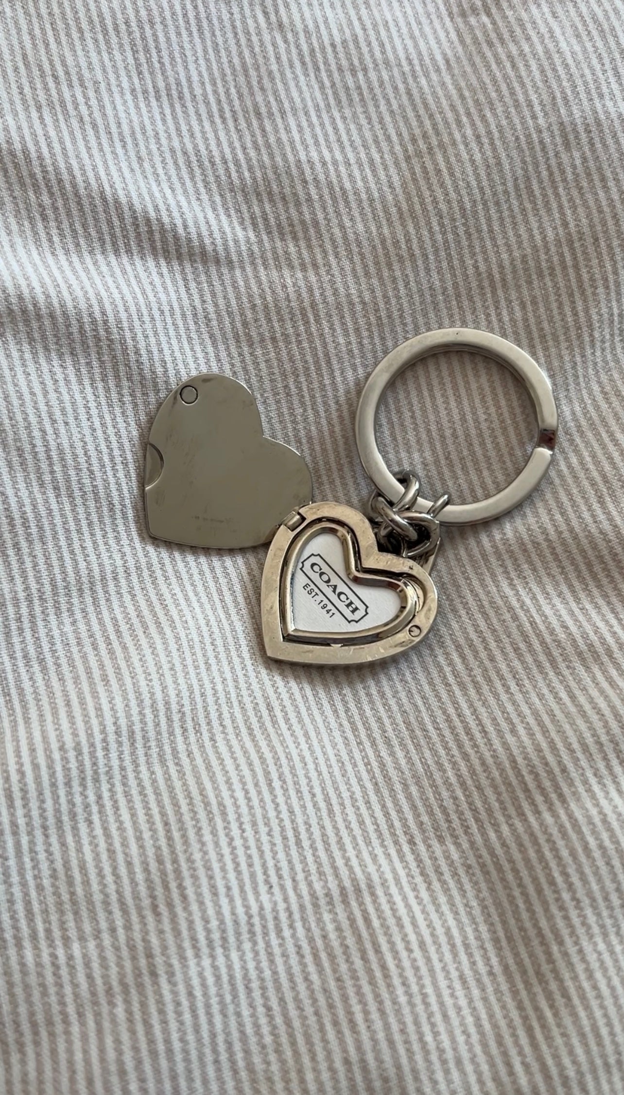 Coach locket keyring