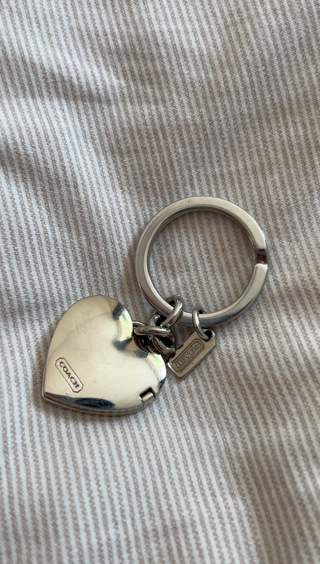 Coach locket keyring