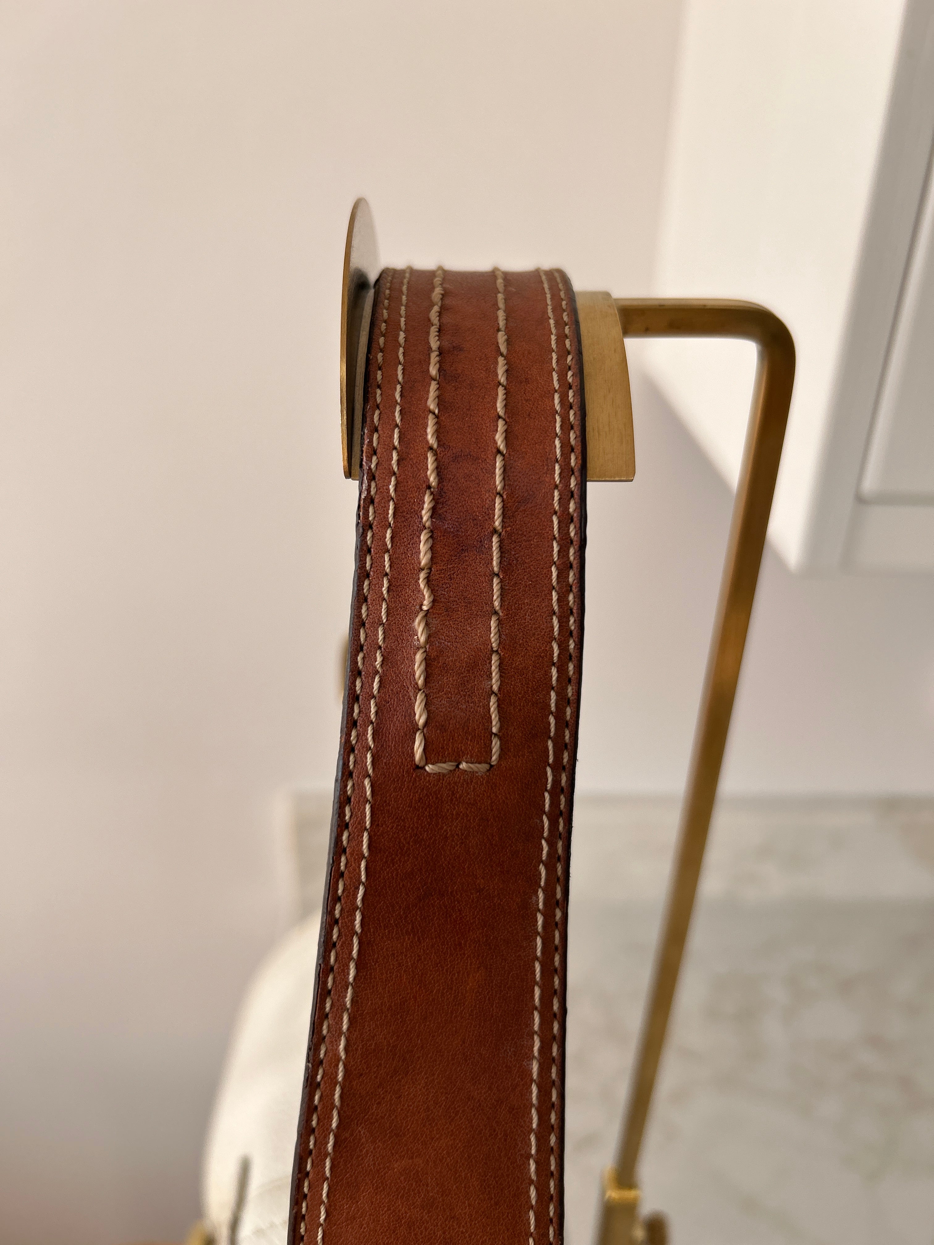Vintage Coach Soho white leather shoulder bag