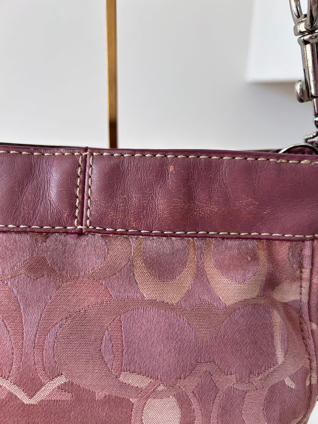 Vintage Coach mini Zoe optic monogram shoulder bag