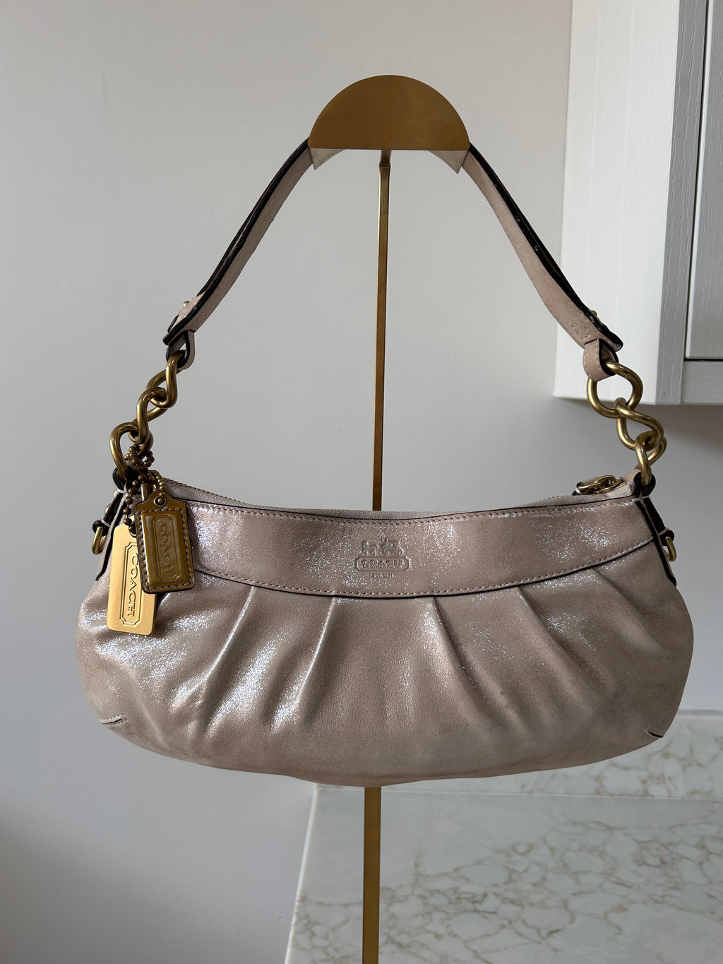 Vintage Coach shimmer shoulder bag