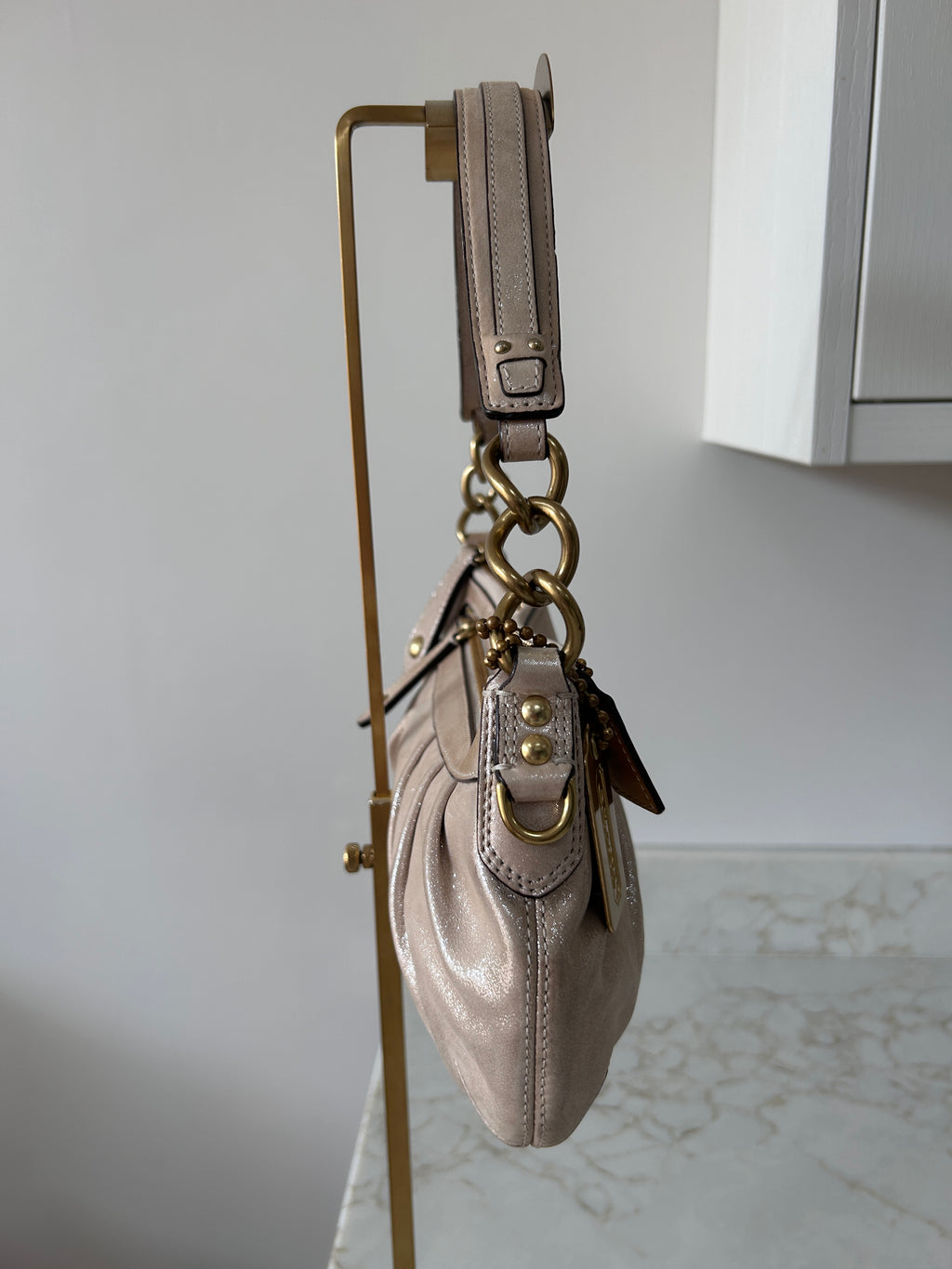 Vintage Coach shimmer shoulder bag