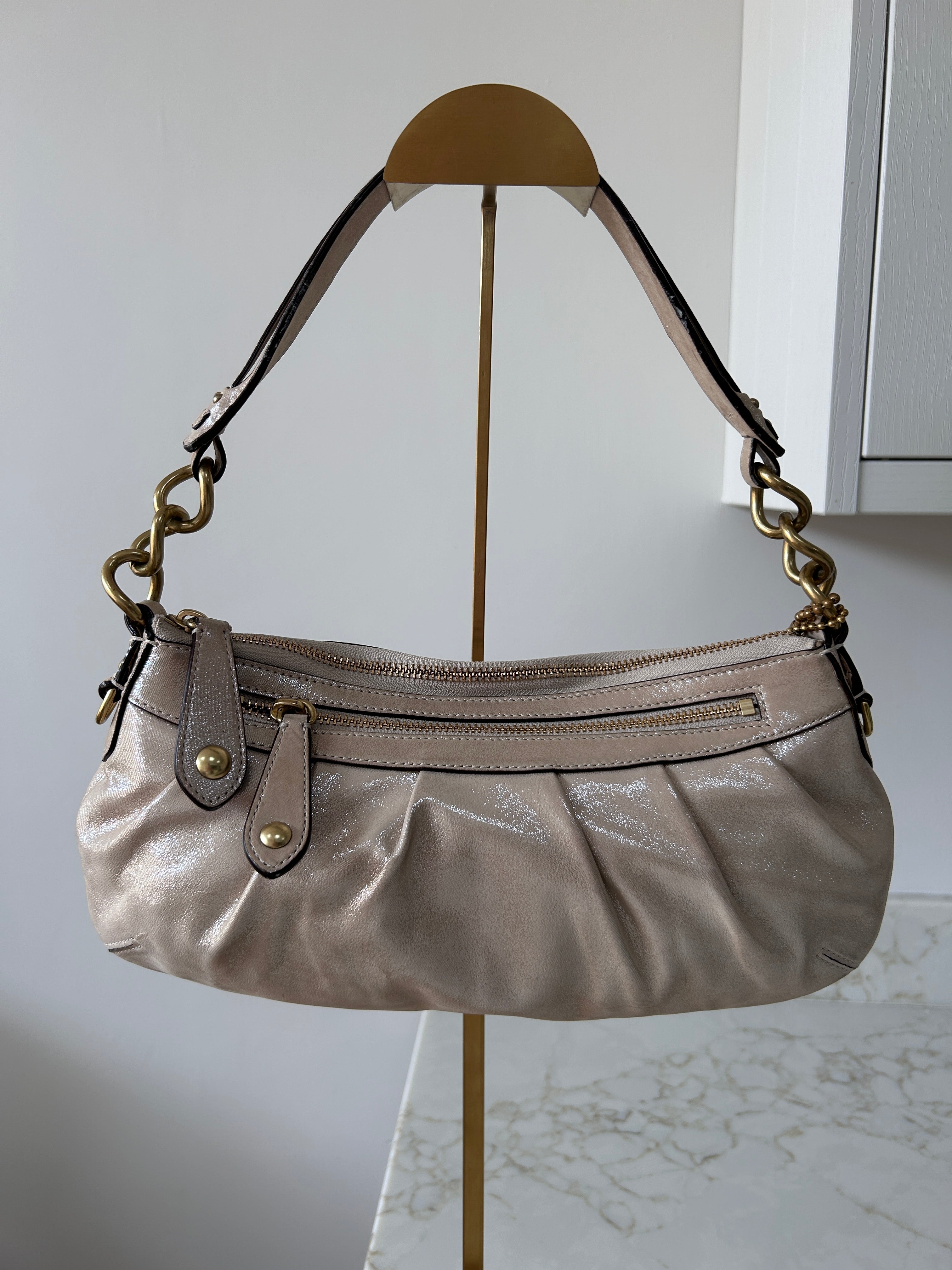 Vintage Coach shimmer shoulder bag