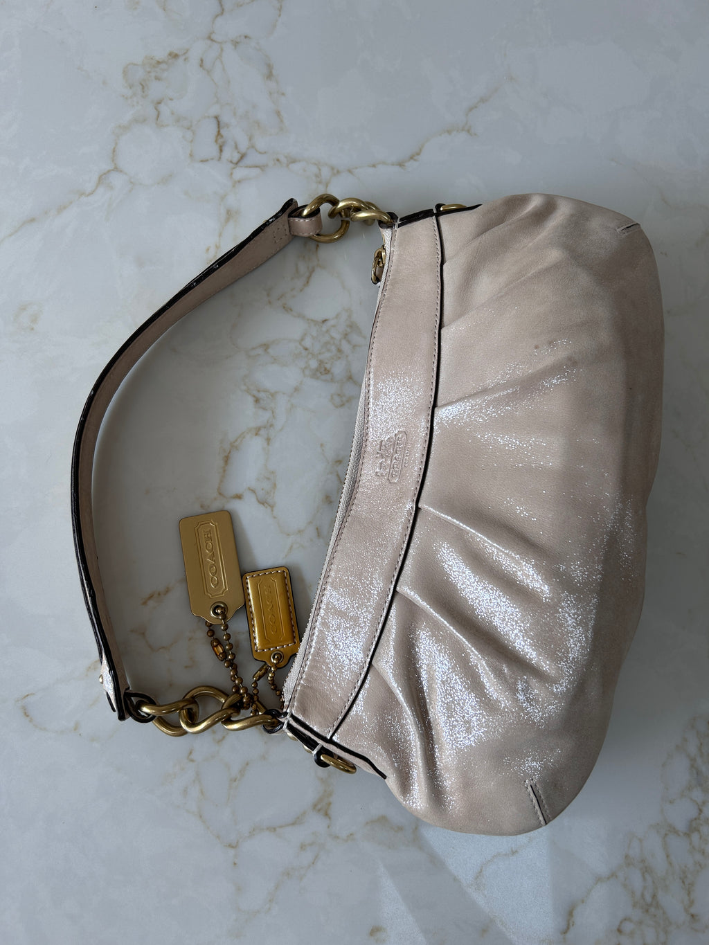 Vintage Coach shimmer shoulder bag