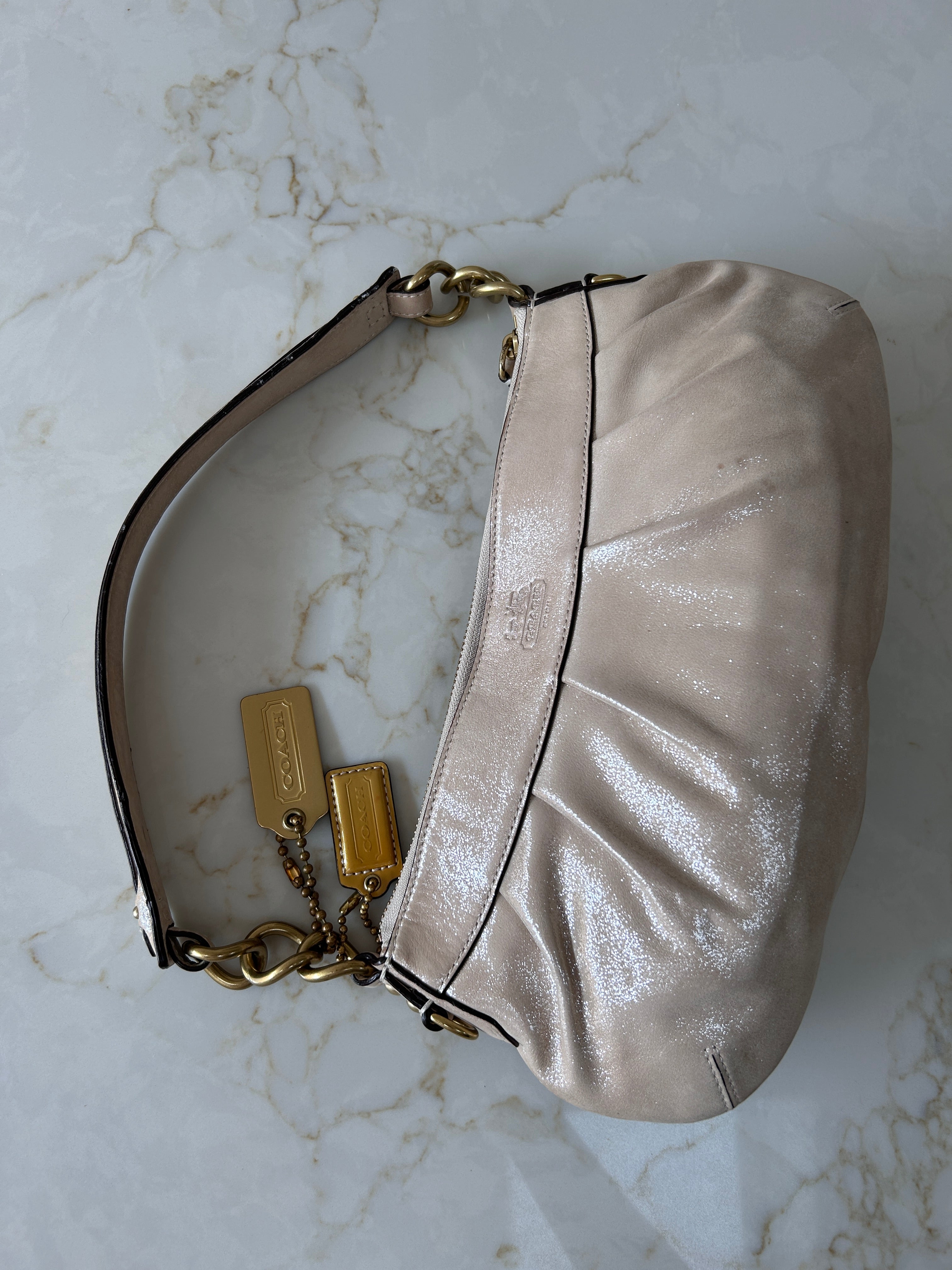 Vintage Coach shimmer shoulder bag
