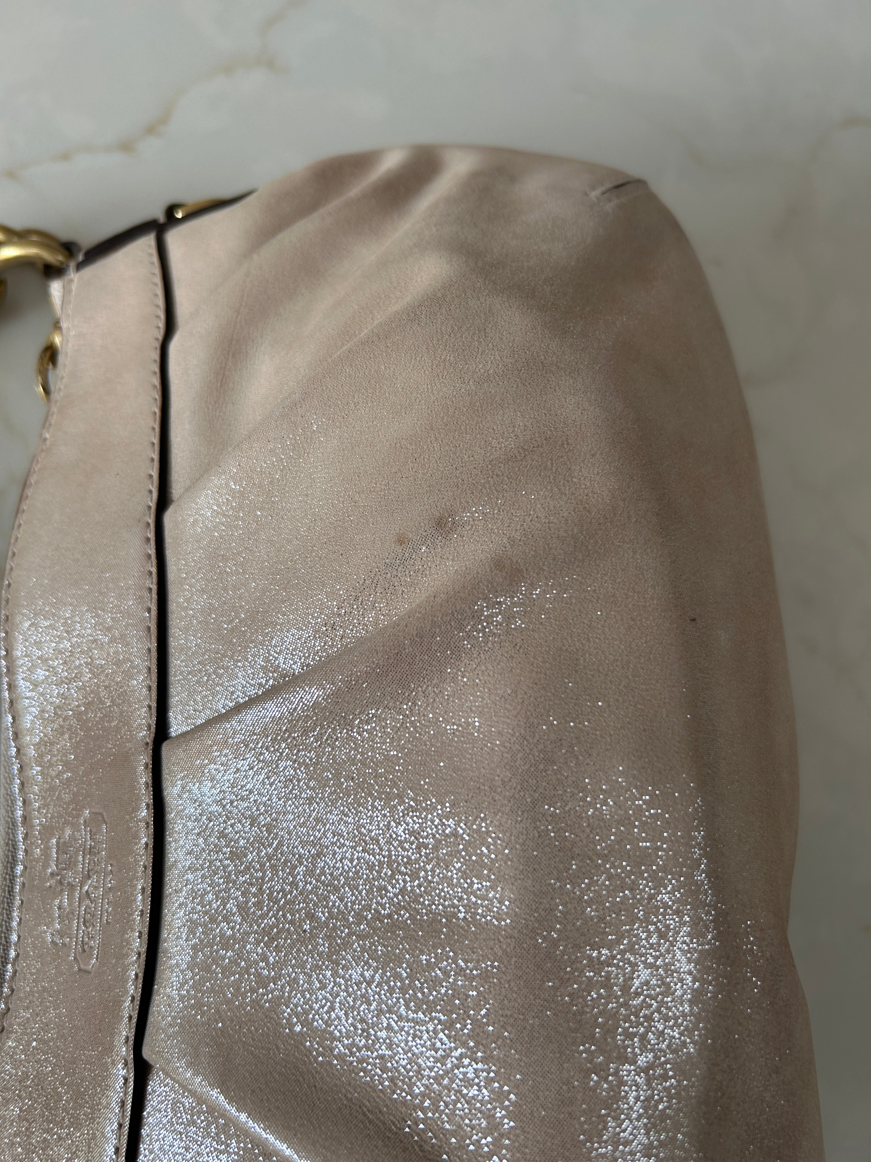 Vintage Coach shimmer shoulder bag