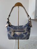 Vintage Coach denim shoulder bag