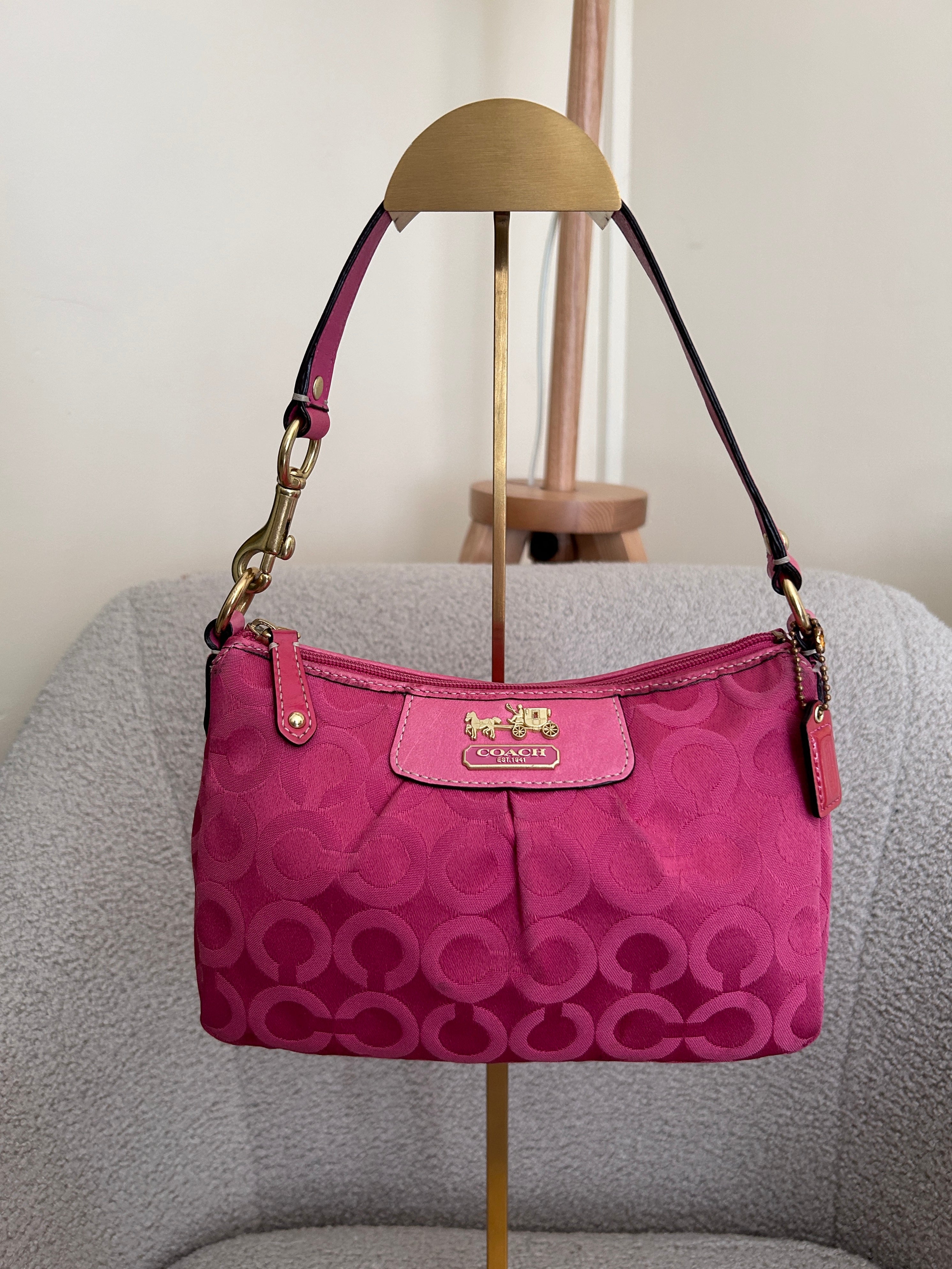 Vintage Coach pink Madison mini shoulder bag