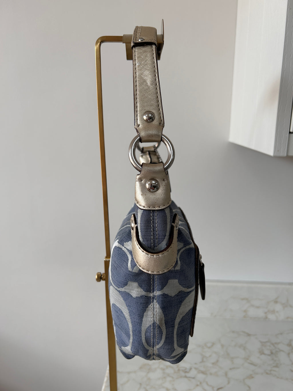 Vintage Coach denim shoulder bag