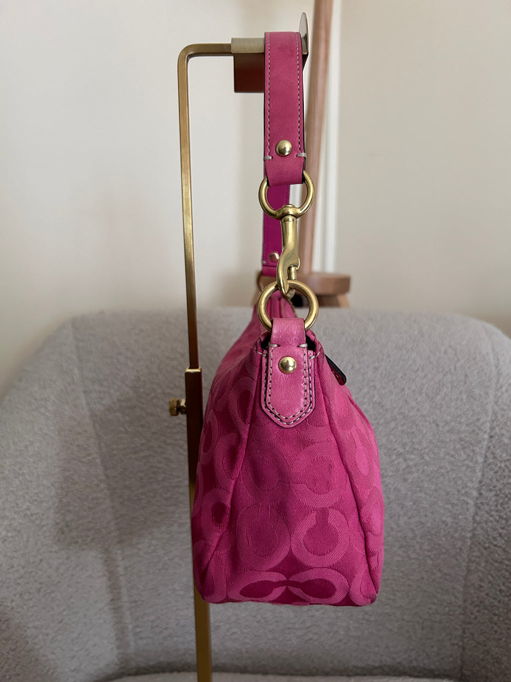 Vintage Coach pink Madison mini shoulder bag