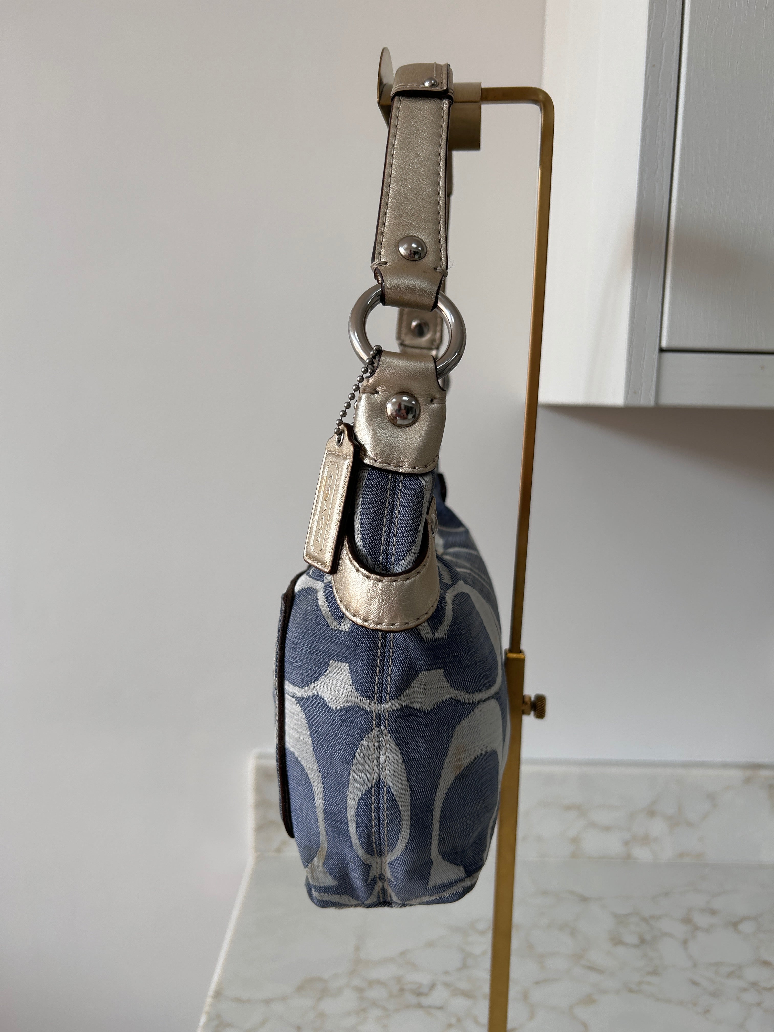 Vintage Coach denim shoulder bag