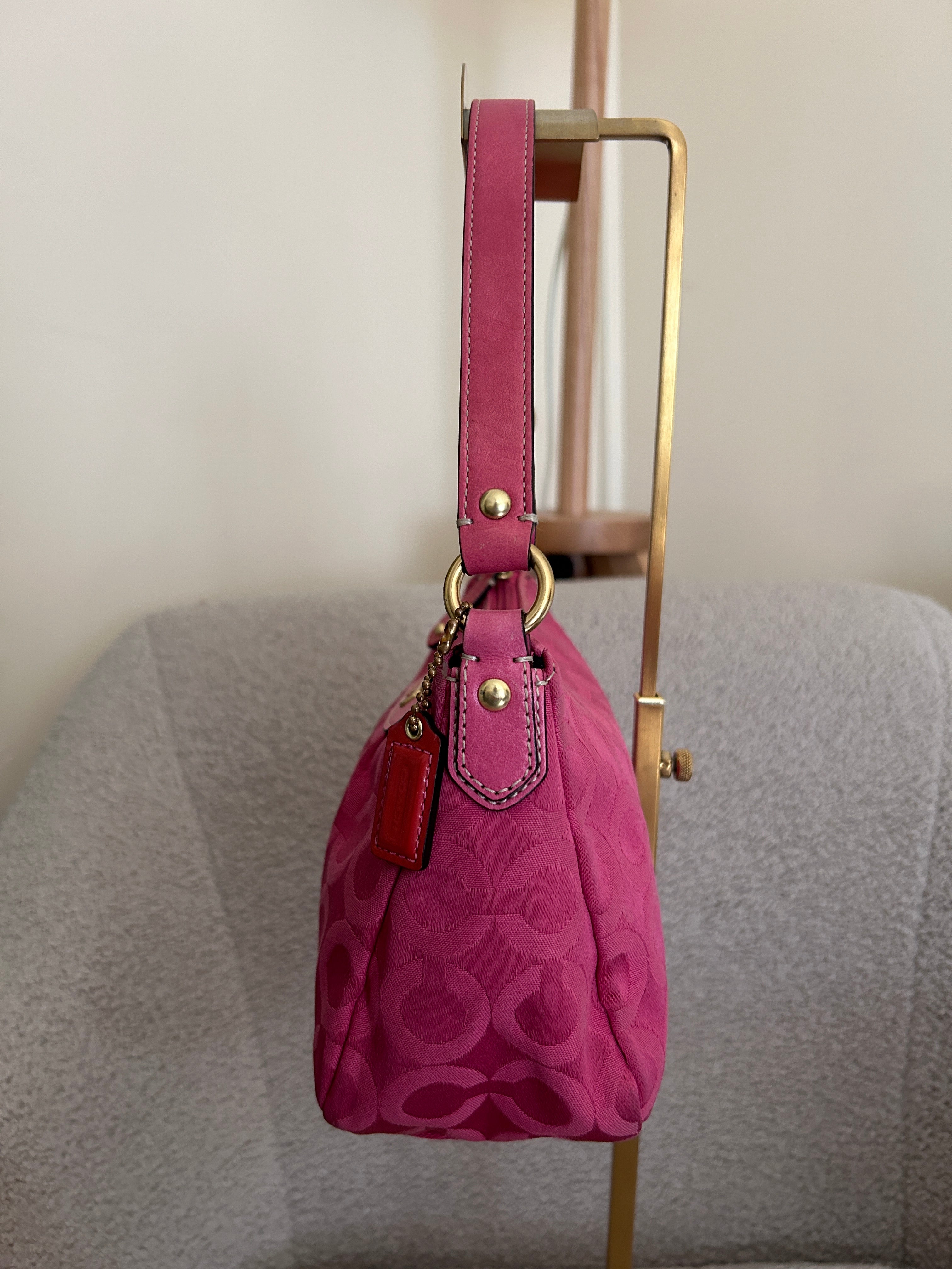 Vintage Coach pink Madison mini shoulder bag