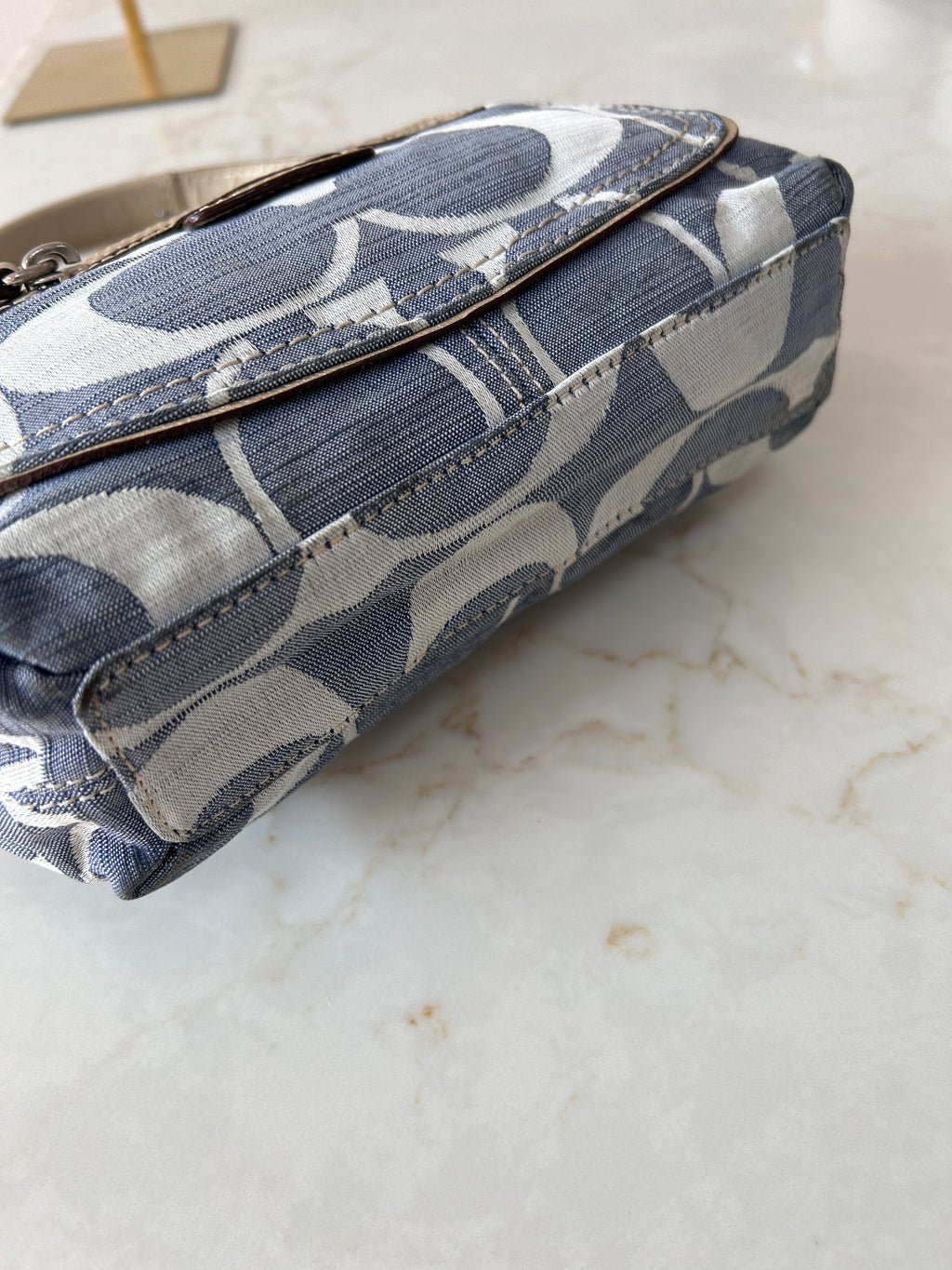 Vintage Coach denim shoulder bag